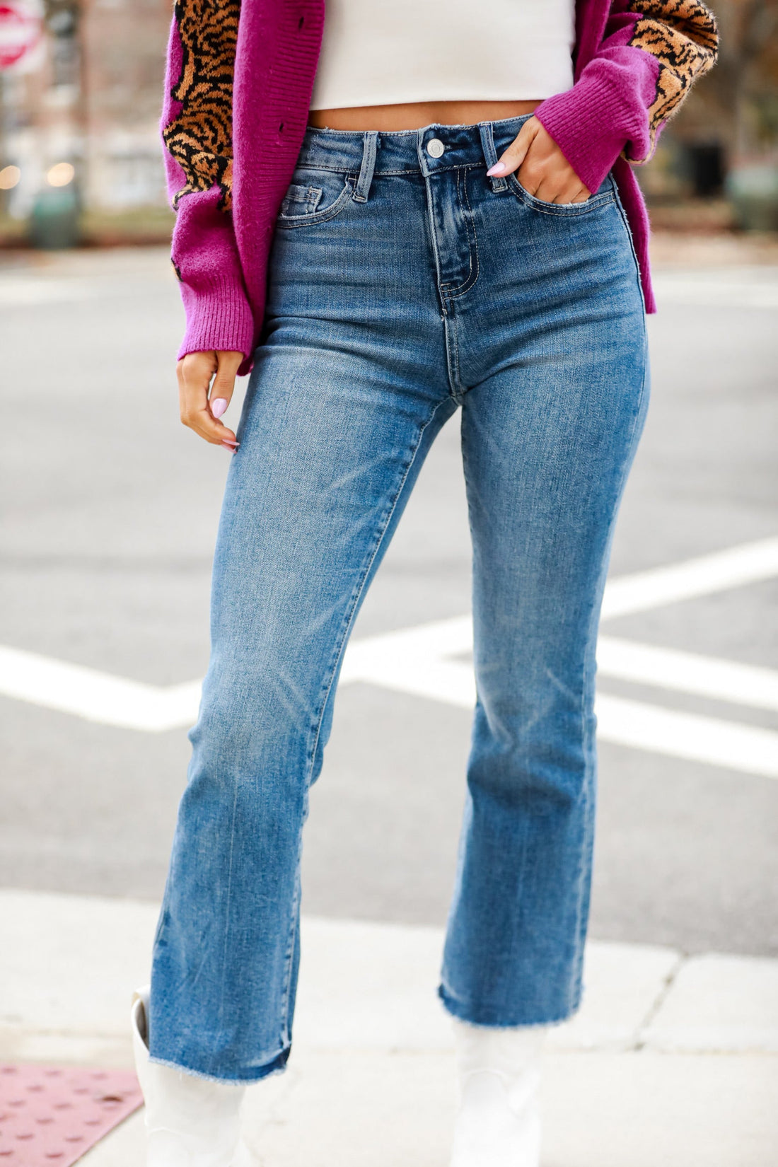 Medium Wash Flare Jeans