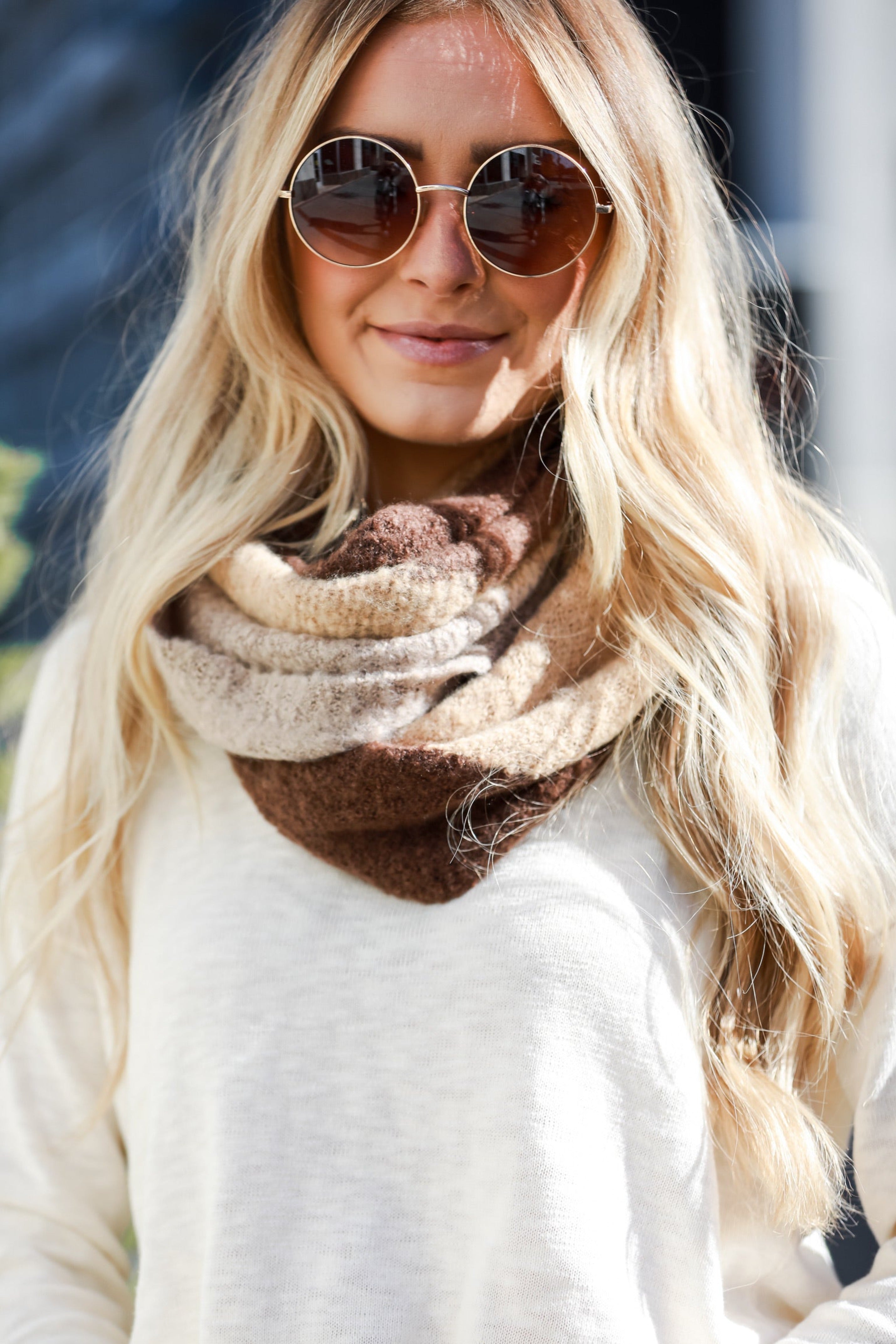 Brown Infinity Scarf