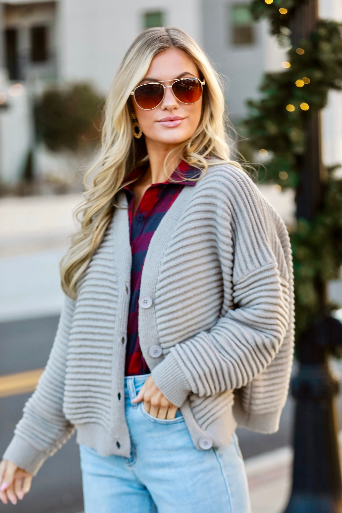 Grey Sweater Cardigan