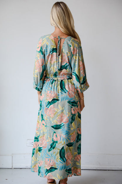 Bound For Paradise Sage Maxi Dress