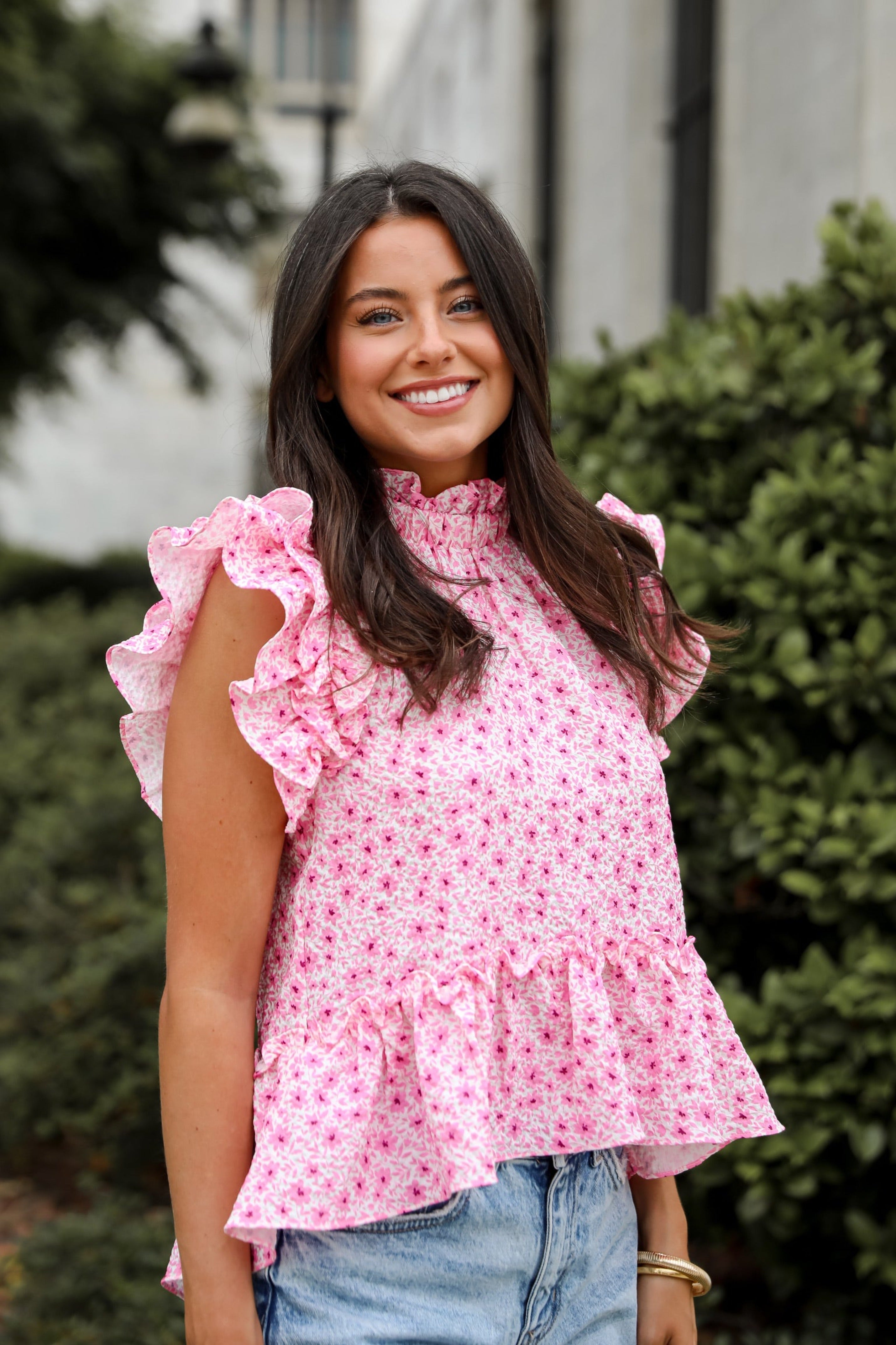 Sweetest Choice Pink Floral Blouse