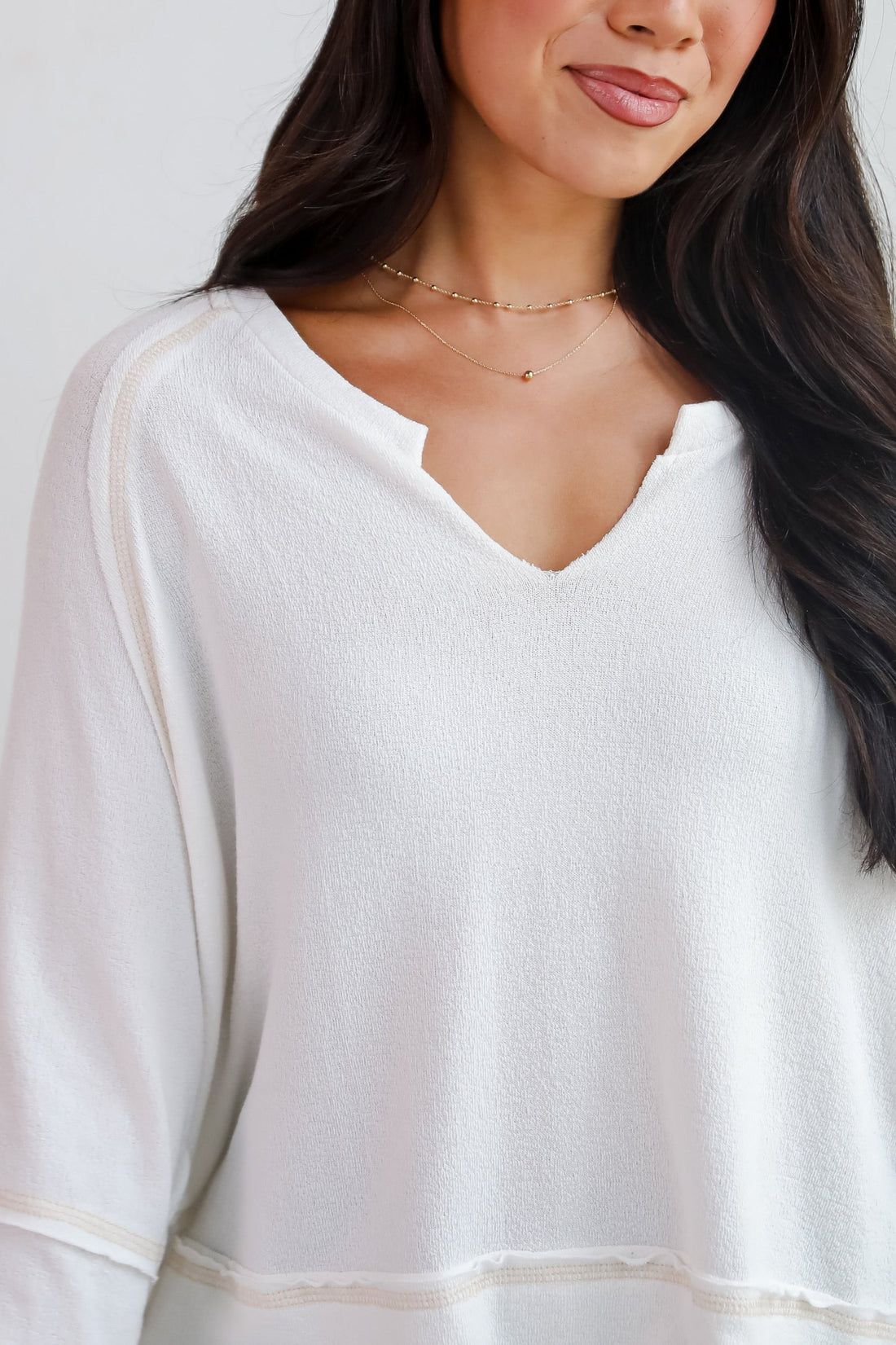 Comfy Passion White Terry Cloth Top