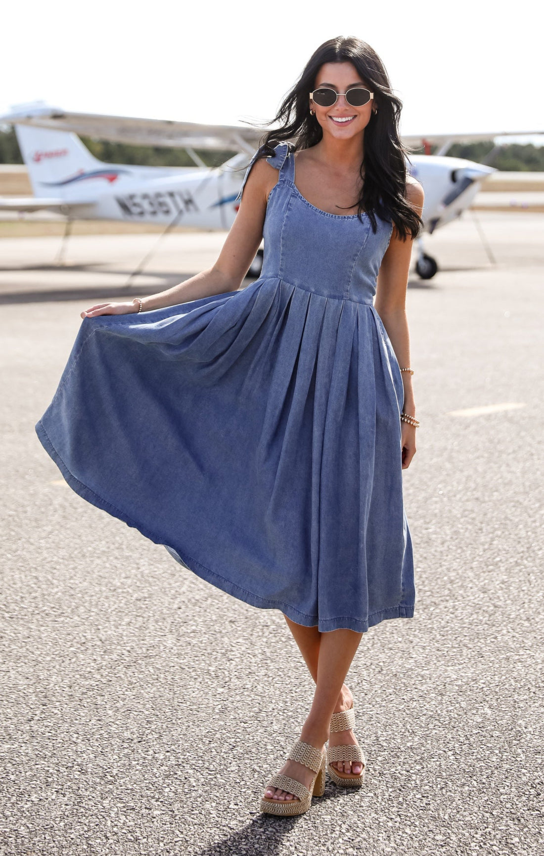 Truly Unforgettable Denim Midi Dress