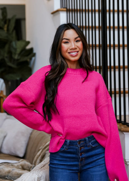 pink Oversized Sweater