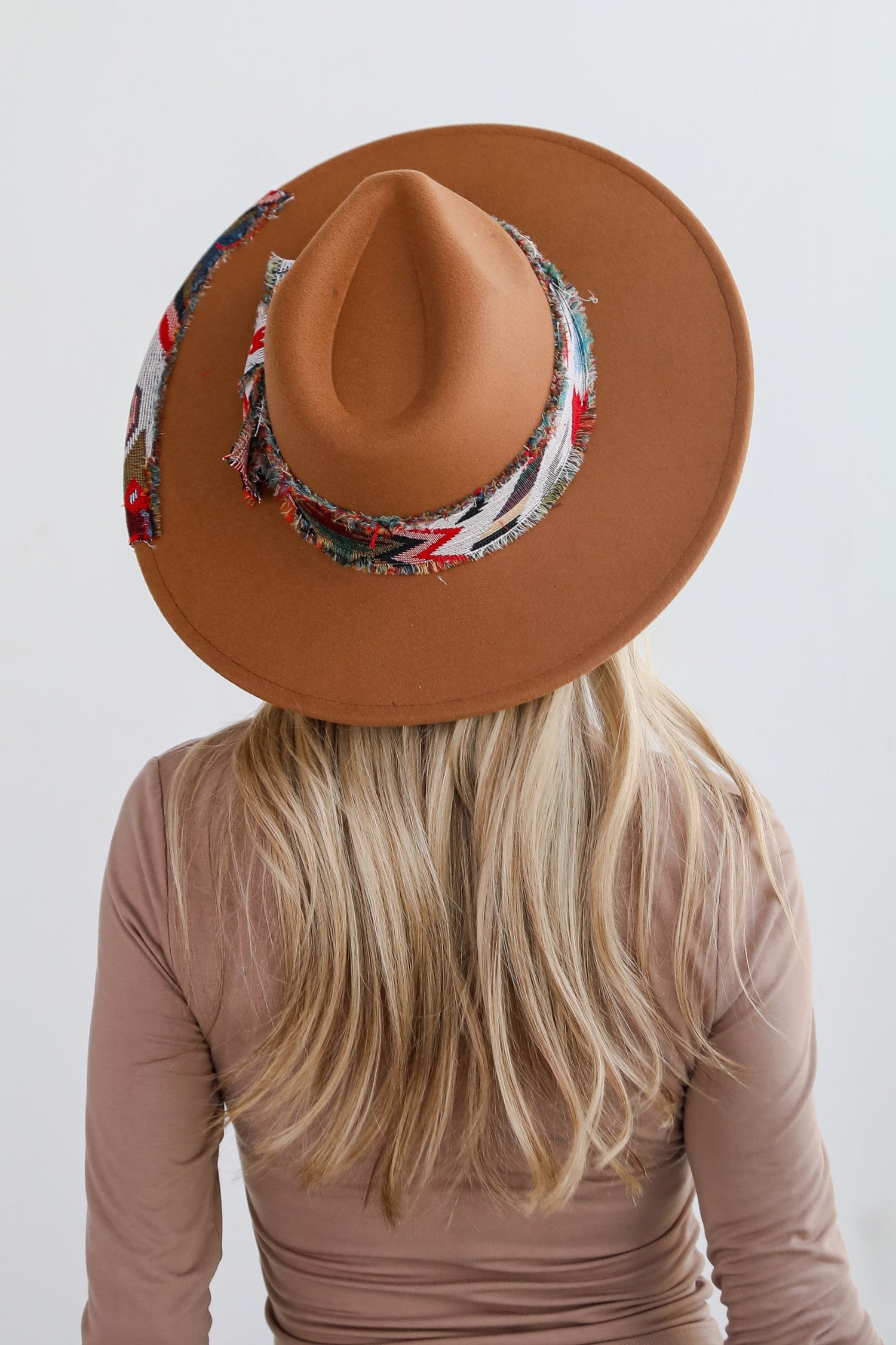 Saddled Up Camel Wide Brim Fedora Hat