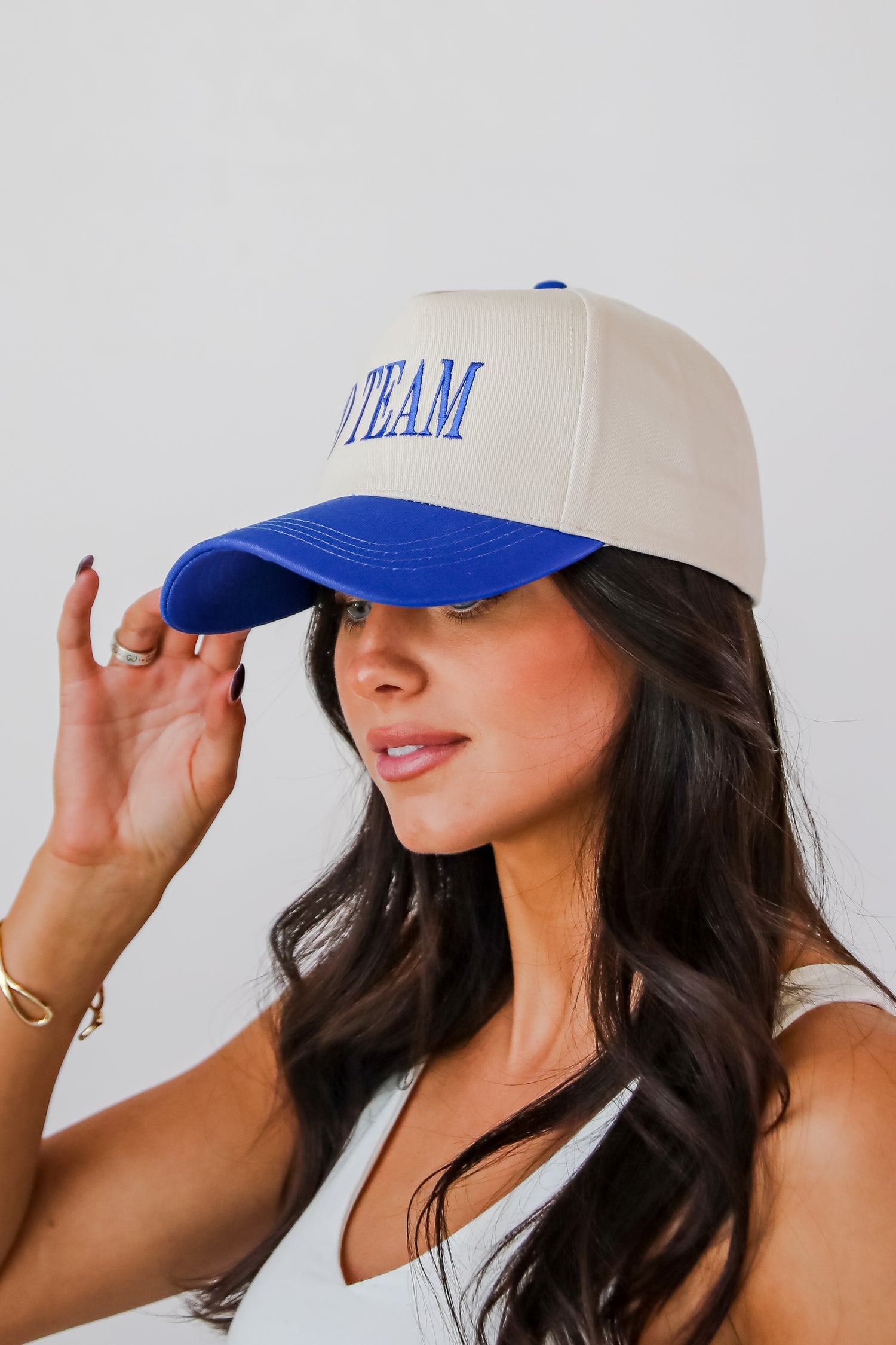 Royal Blue Go Team Color Block Embroidered Hat