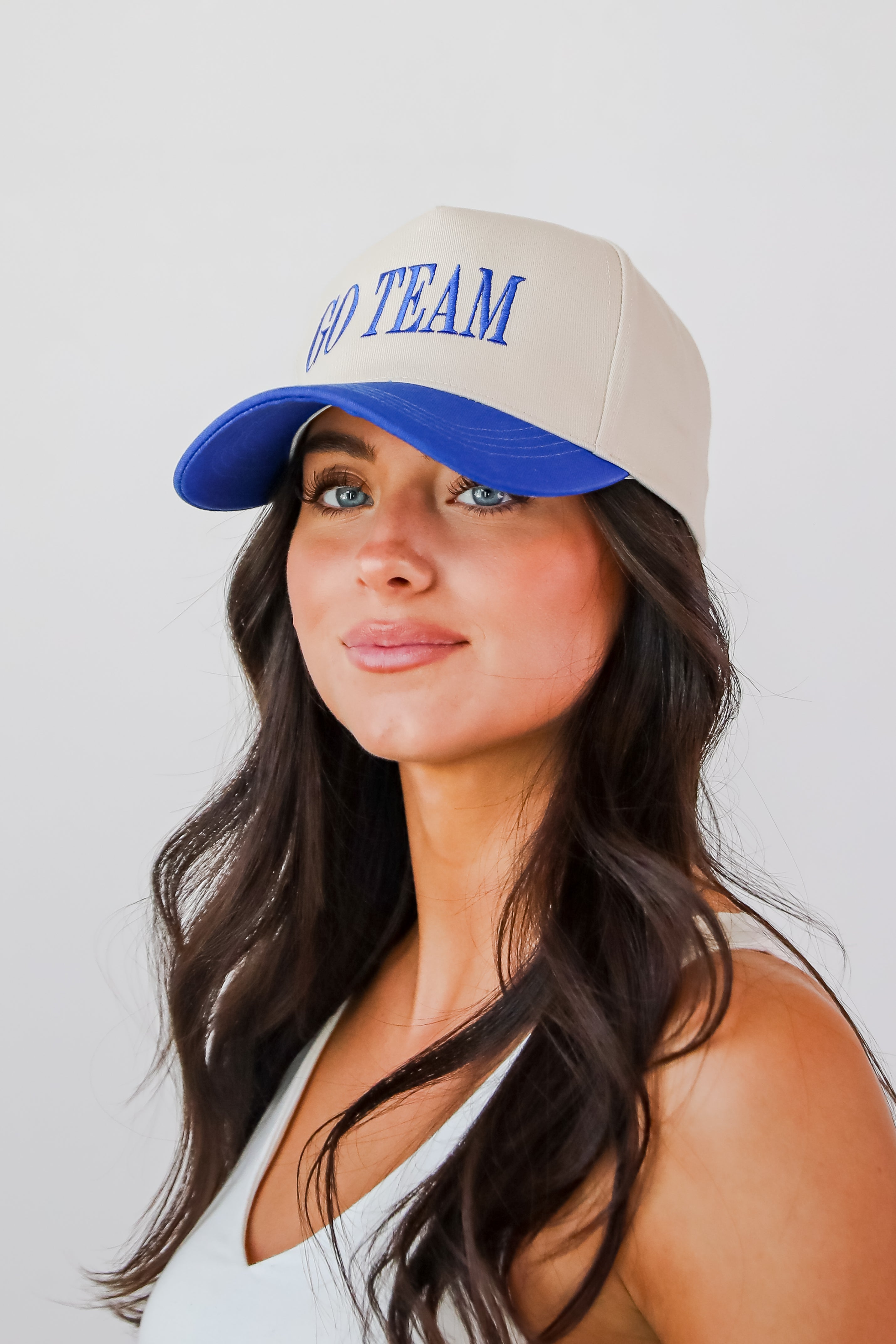 Royal Blue Go Team Color Block Embroidered Hat