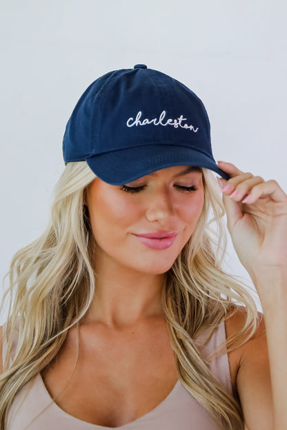 Charleston Script Embroidered Hat