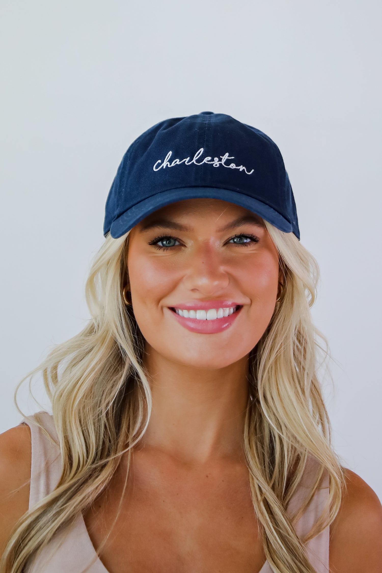 Charleston Script Embroidered Hat