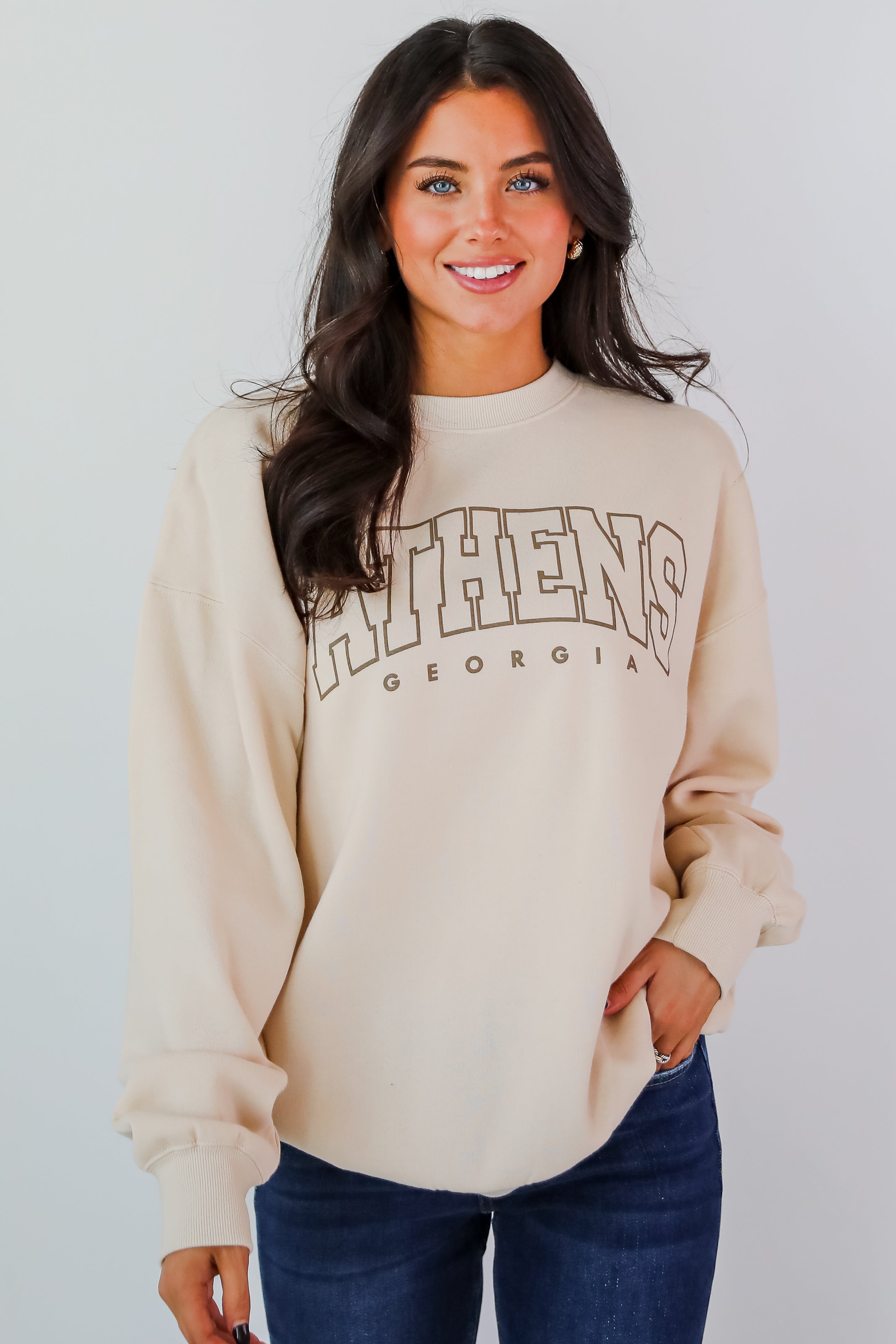 Cream Athens Georgia Sweatshirt