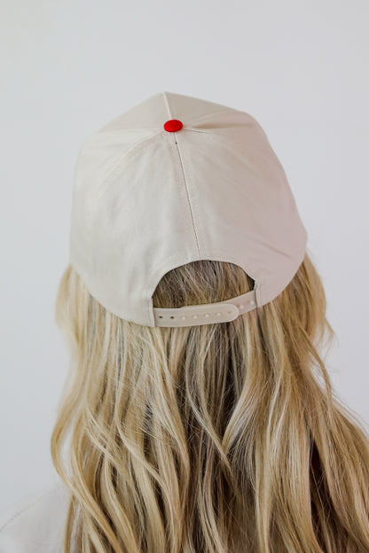 Red Go Team Color Block Embroidered Hat