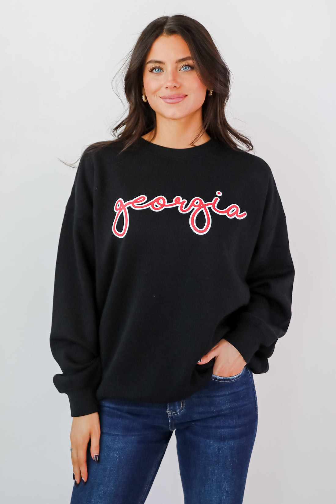 Black Georgia Script Sweatshirt