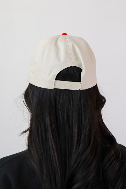 Red Gainesville Color Block Embroidered Hat