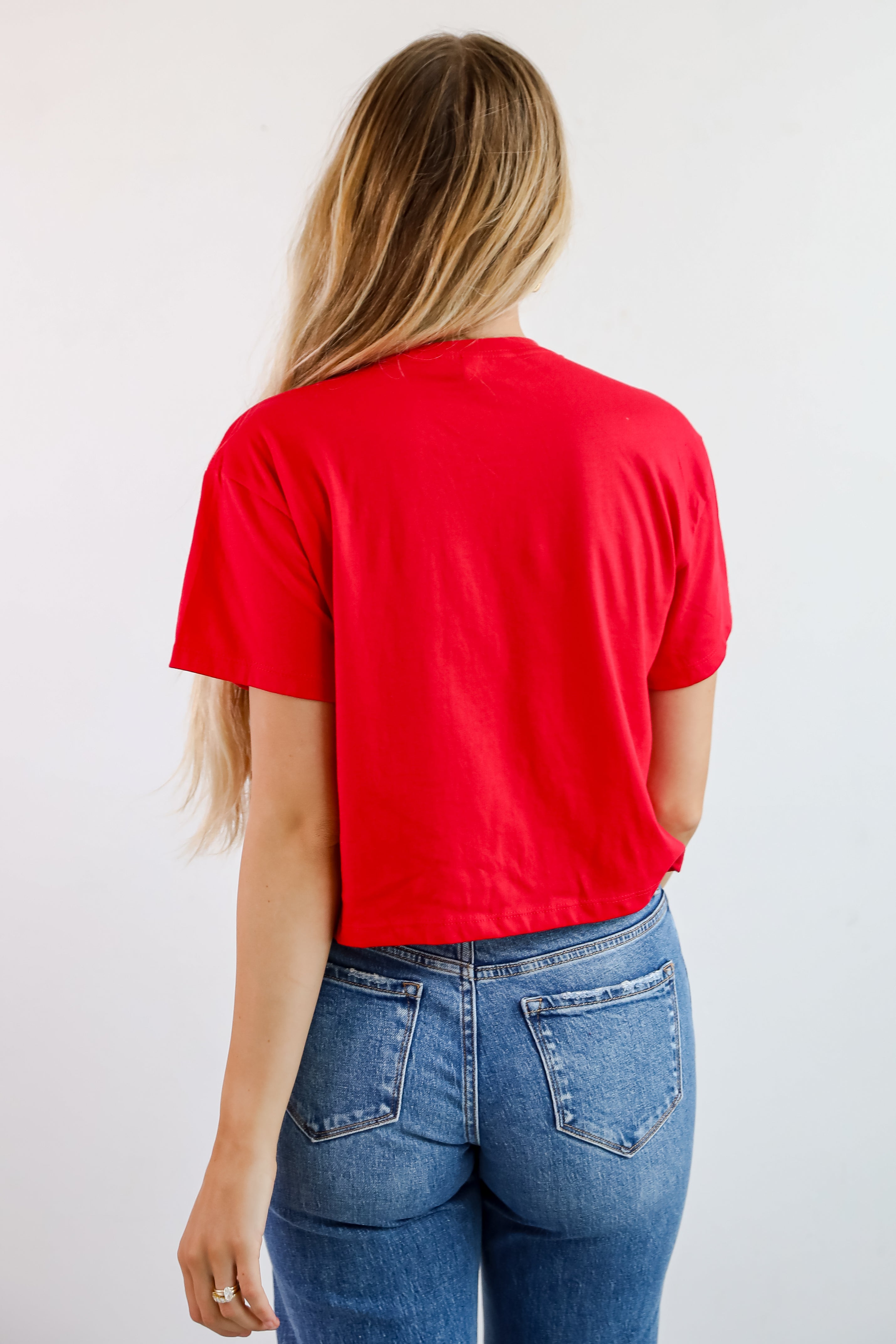 Red Georgia Block Letter Cropped Tee