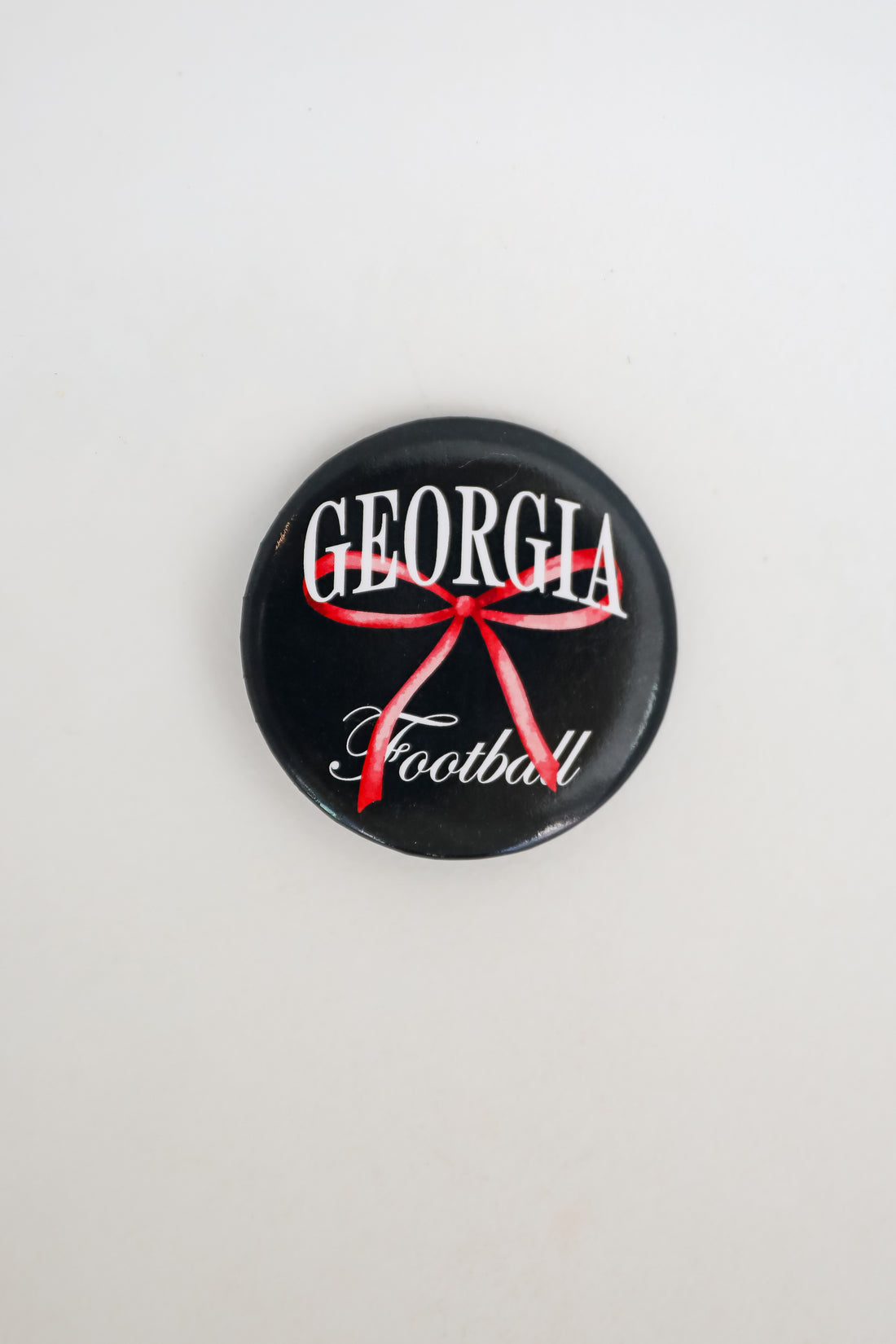 Black Georgia Football Bow Button