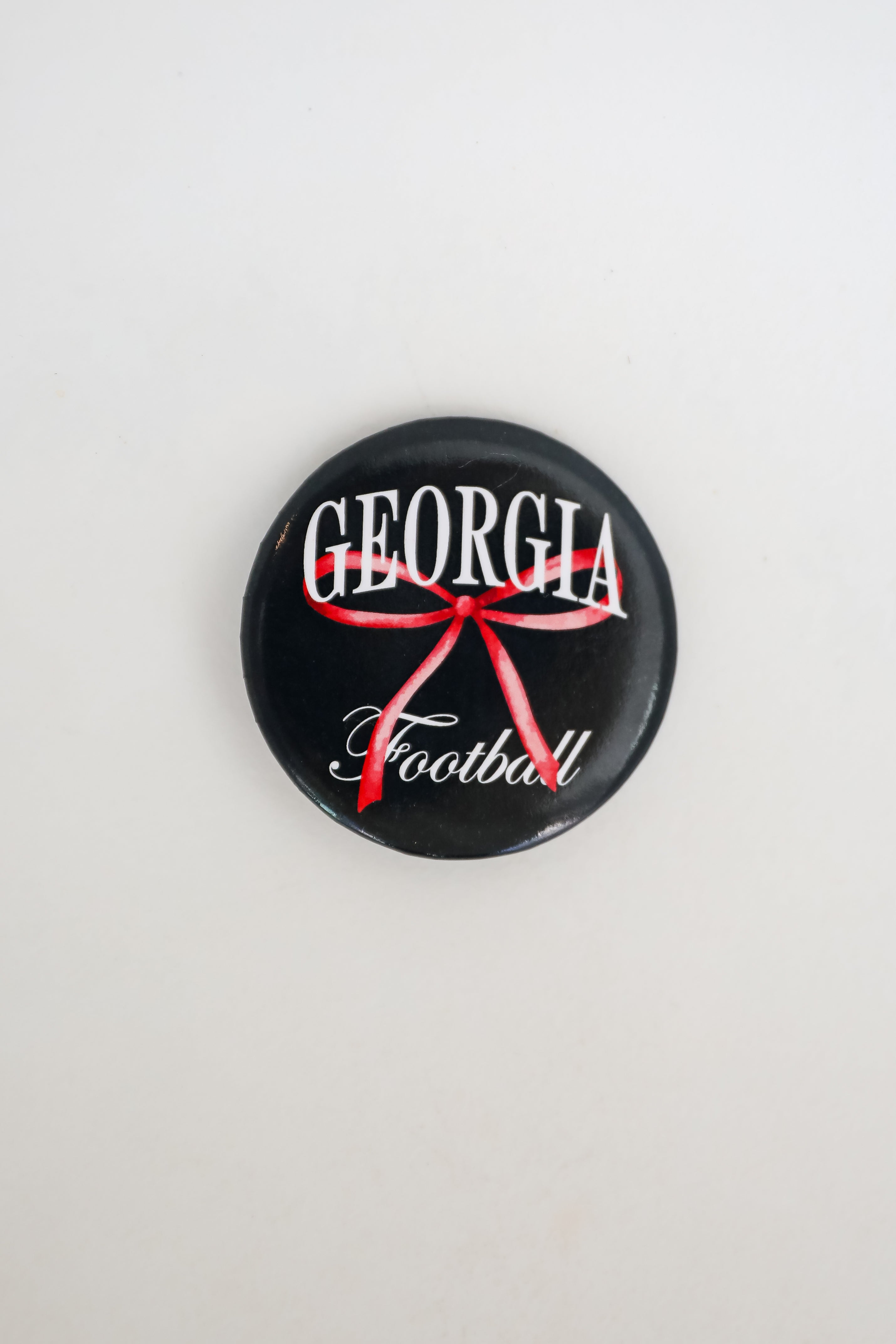 Black Georgia Football Bow Button