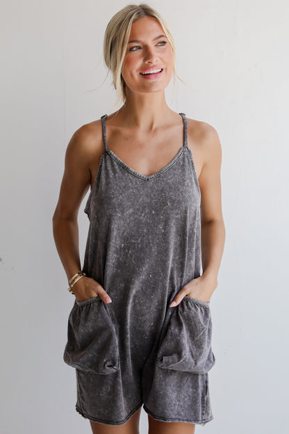 Acid Washed Romper