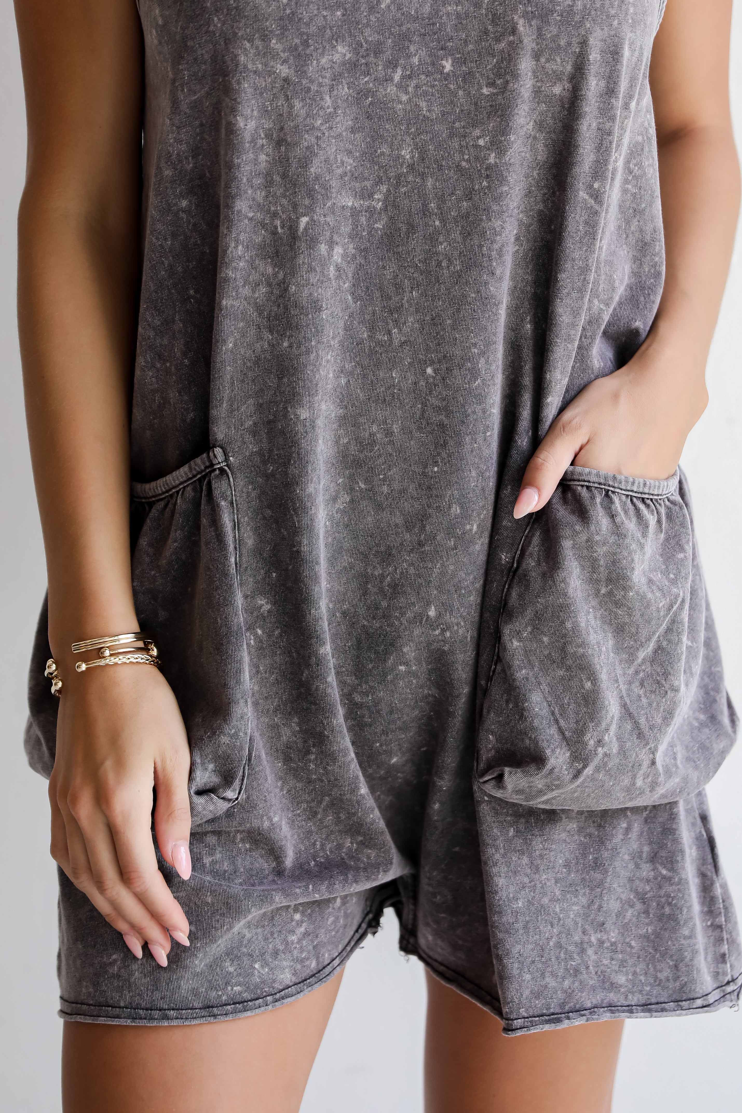 Acid Washed Romper