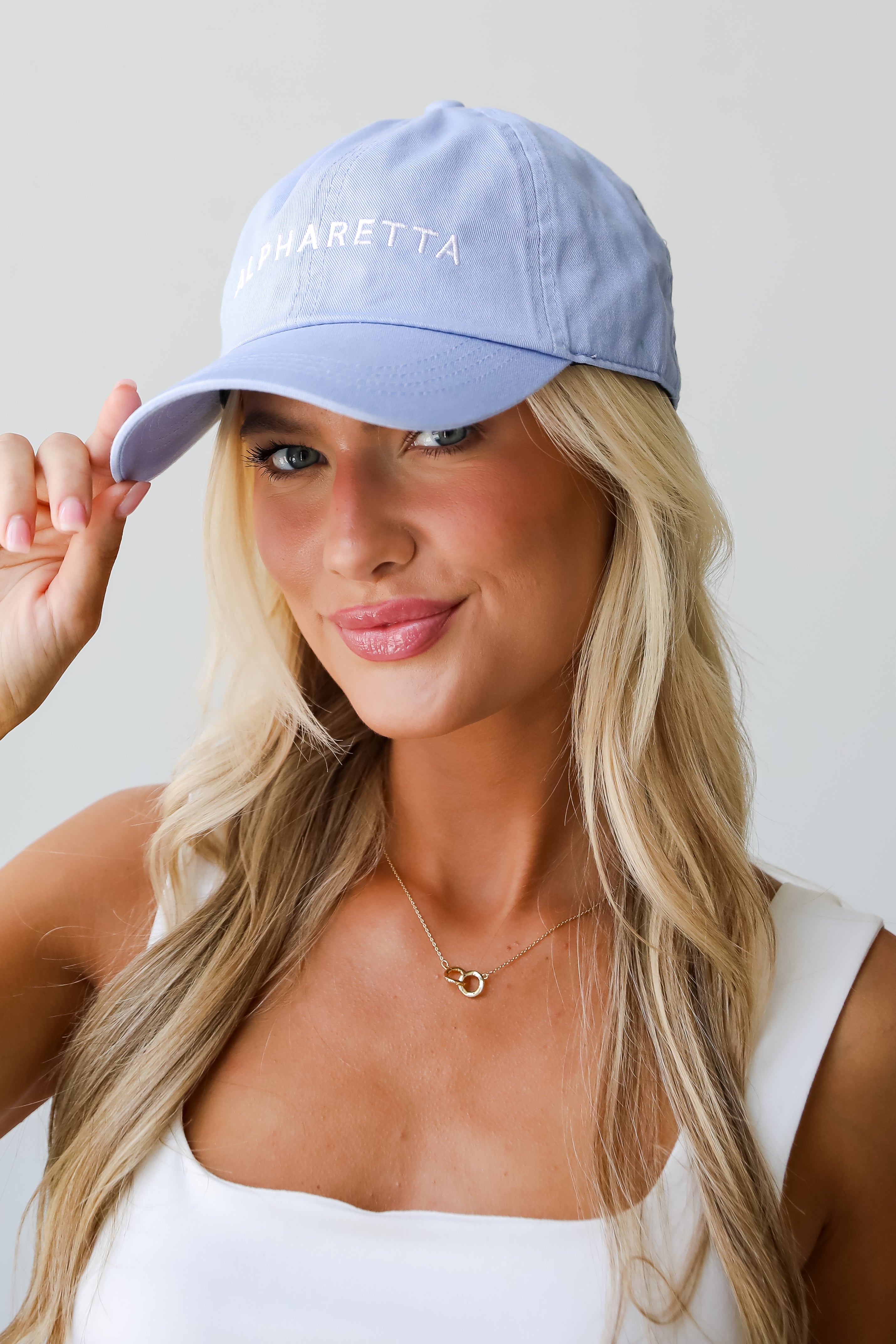 Light Blue Alpharetta Embroidered Hat