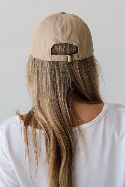 Tan Alpharetta Script Embroidered Hat