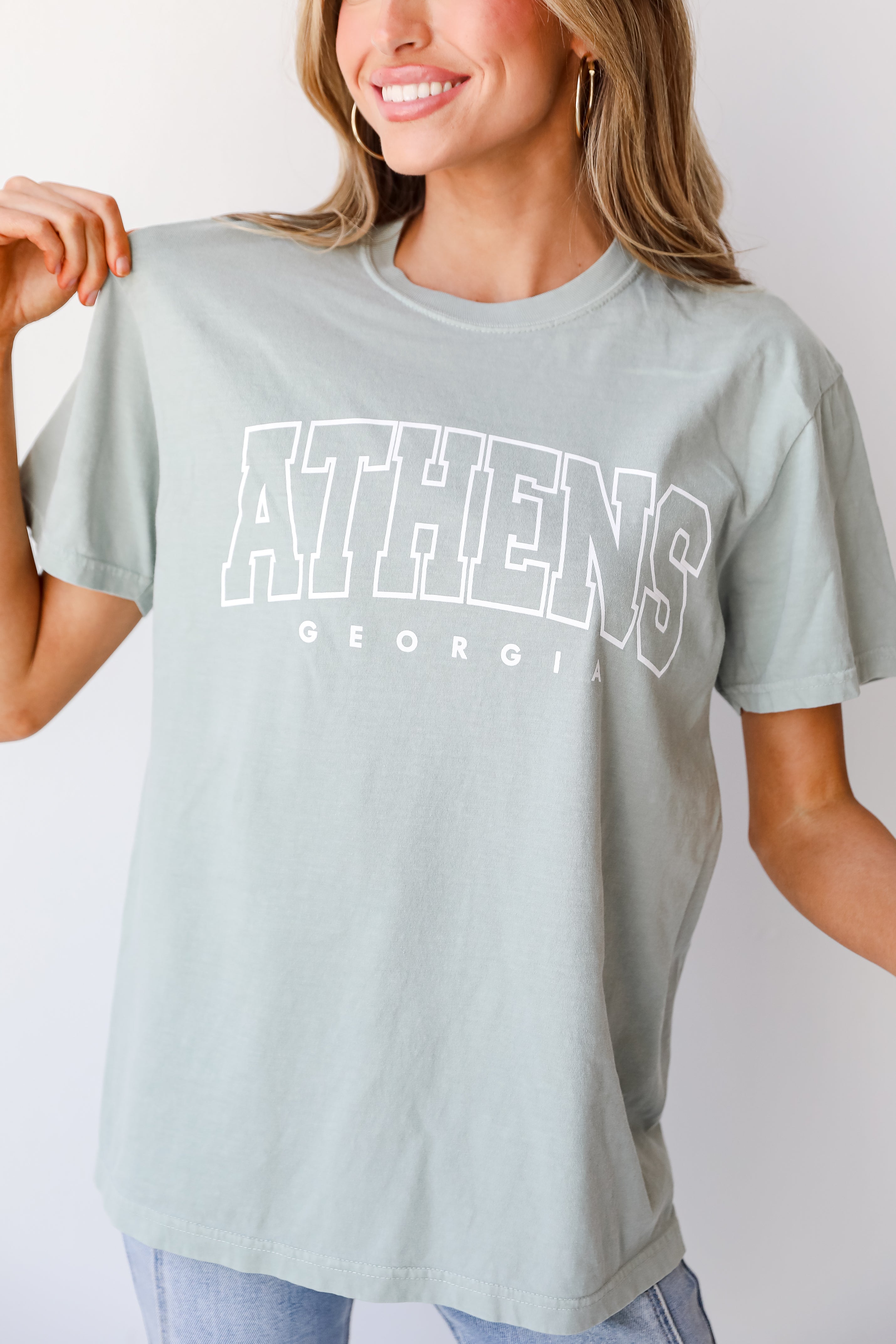 Sage Athens Georgia Tee on model