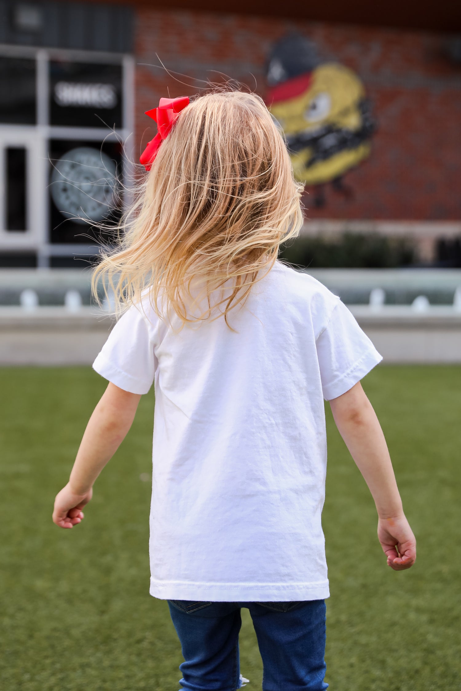 cute Youth White ATL Star Baseball Tee