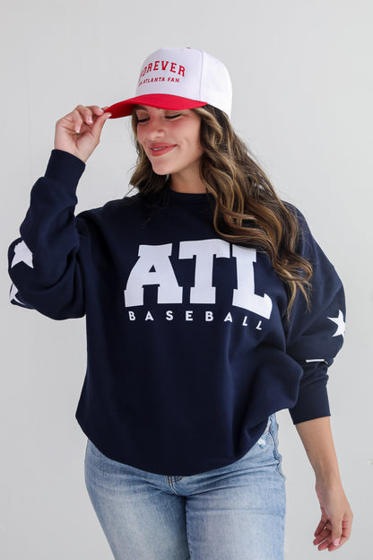 Navy ATL Baseball Star Sweatshirt