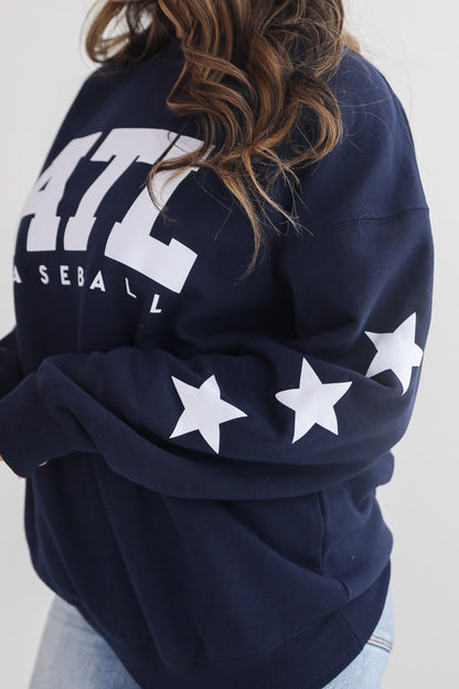 Navy ATL Baseball Star Sweatshirt