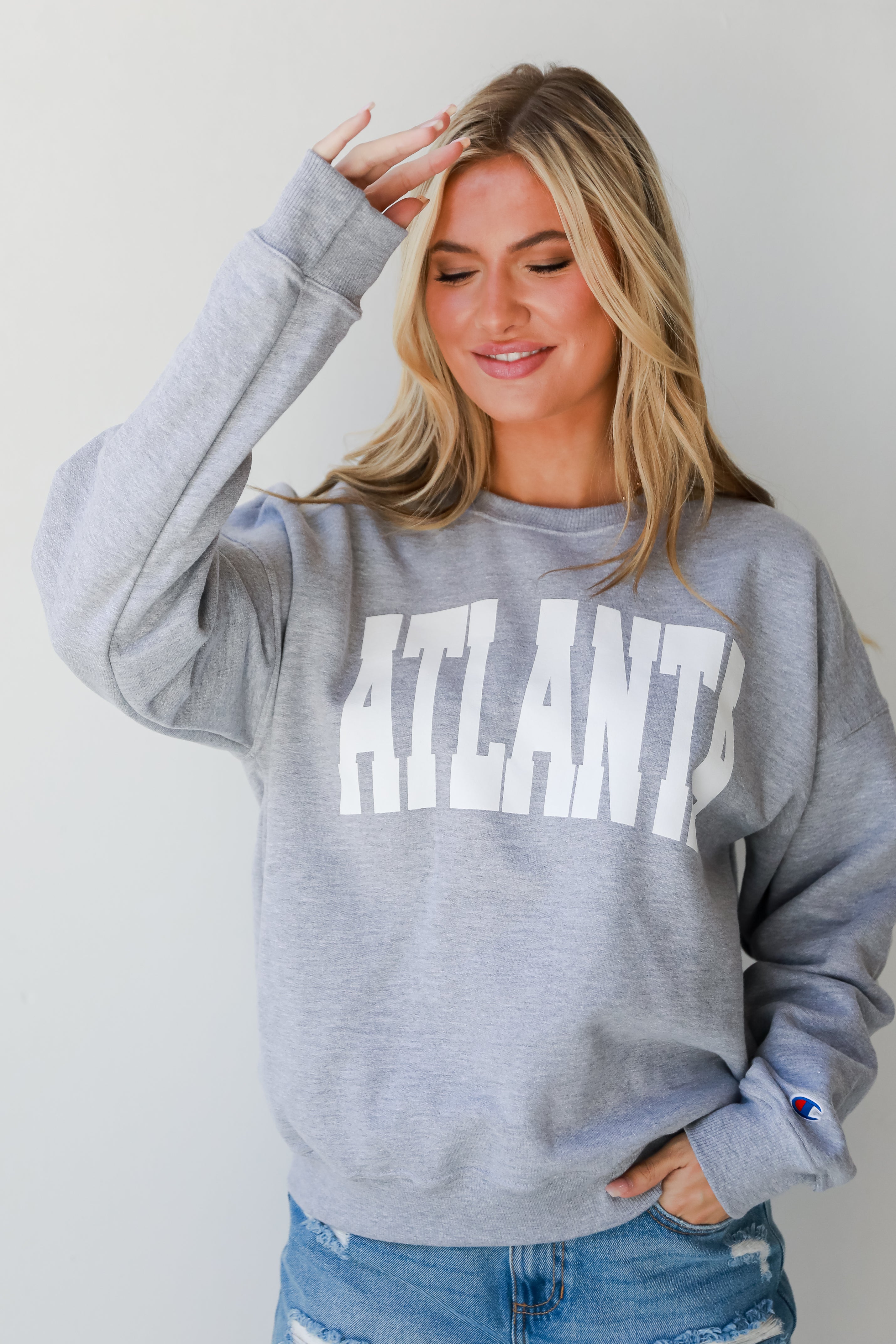 grey Atlanta Pullover front view