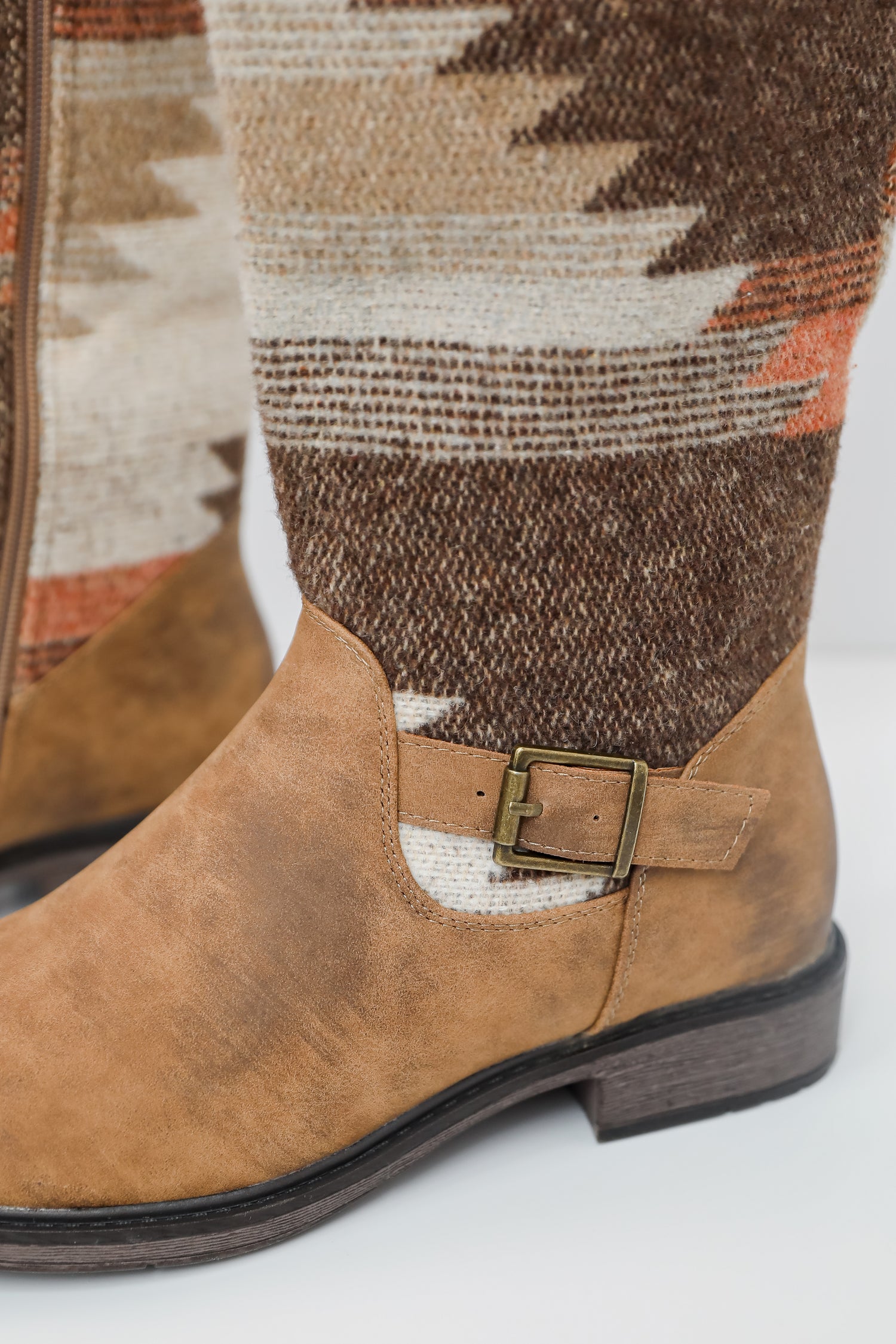 Gone Out West Taupe Aztec Boots