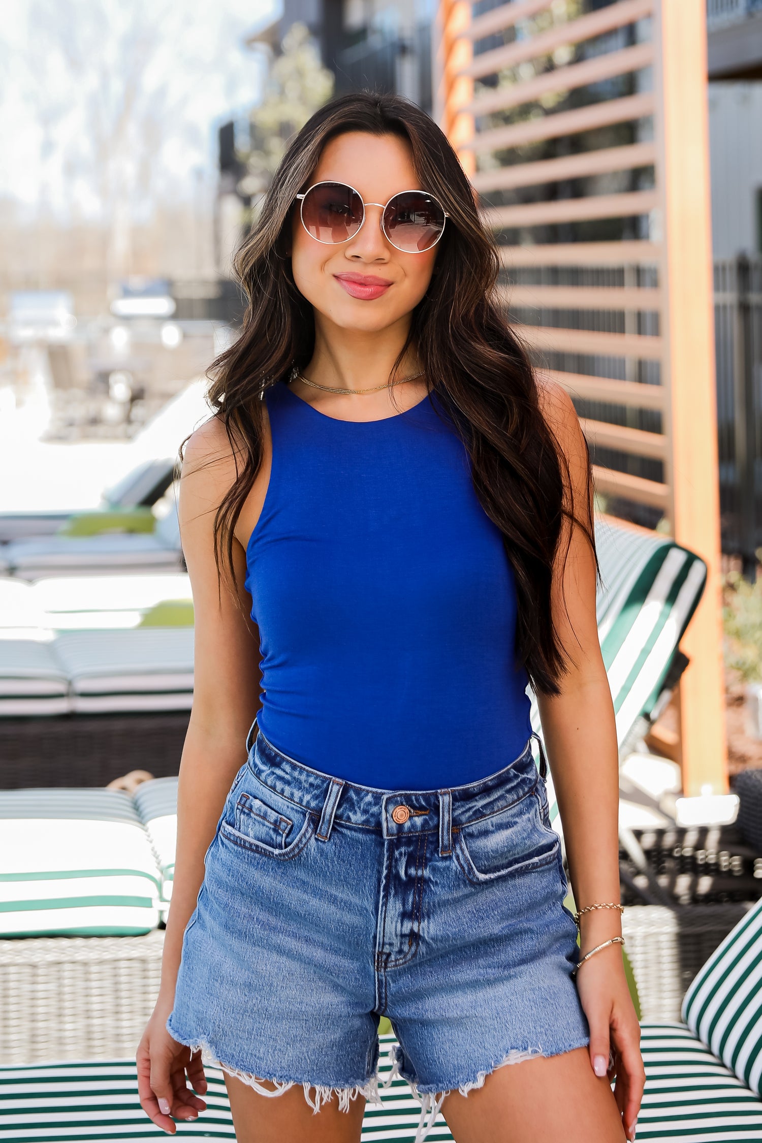 Megan Everyday Bodysuit in blue Bodysuit