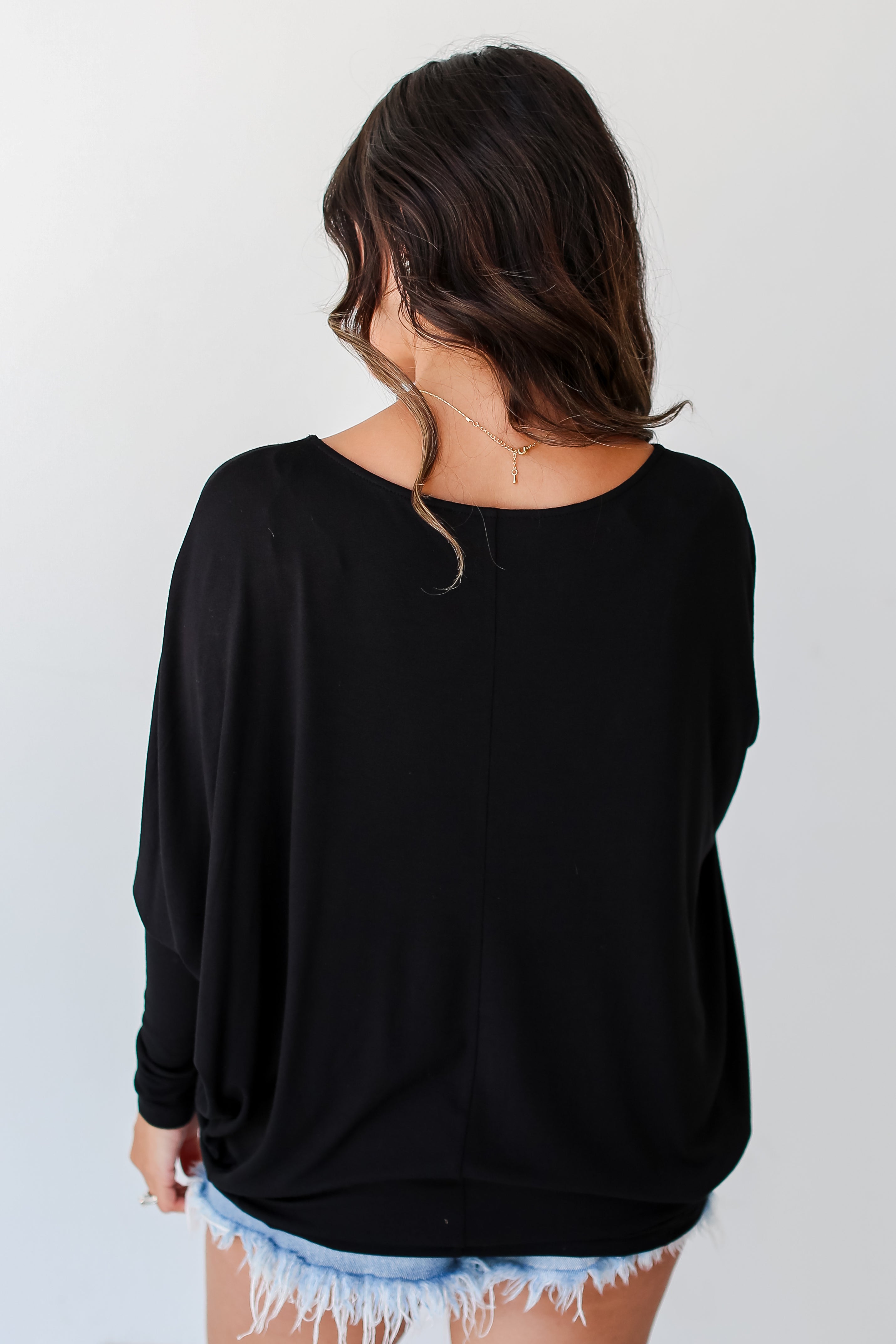 black Oversized Top back view