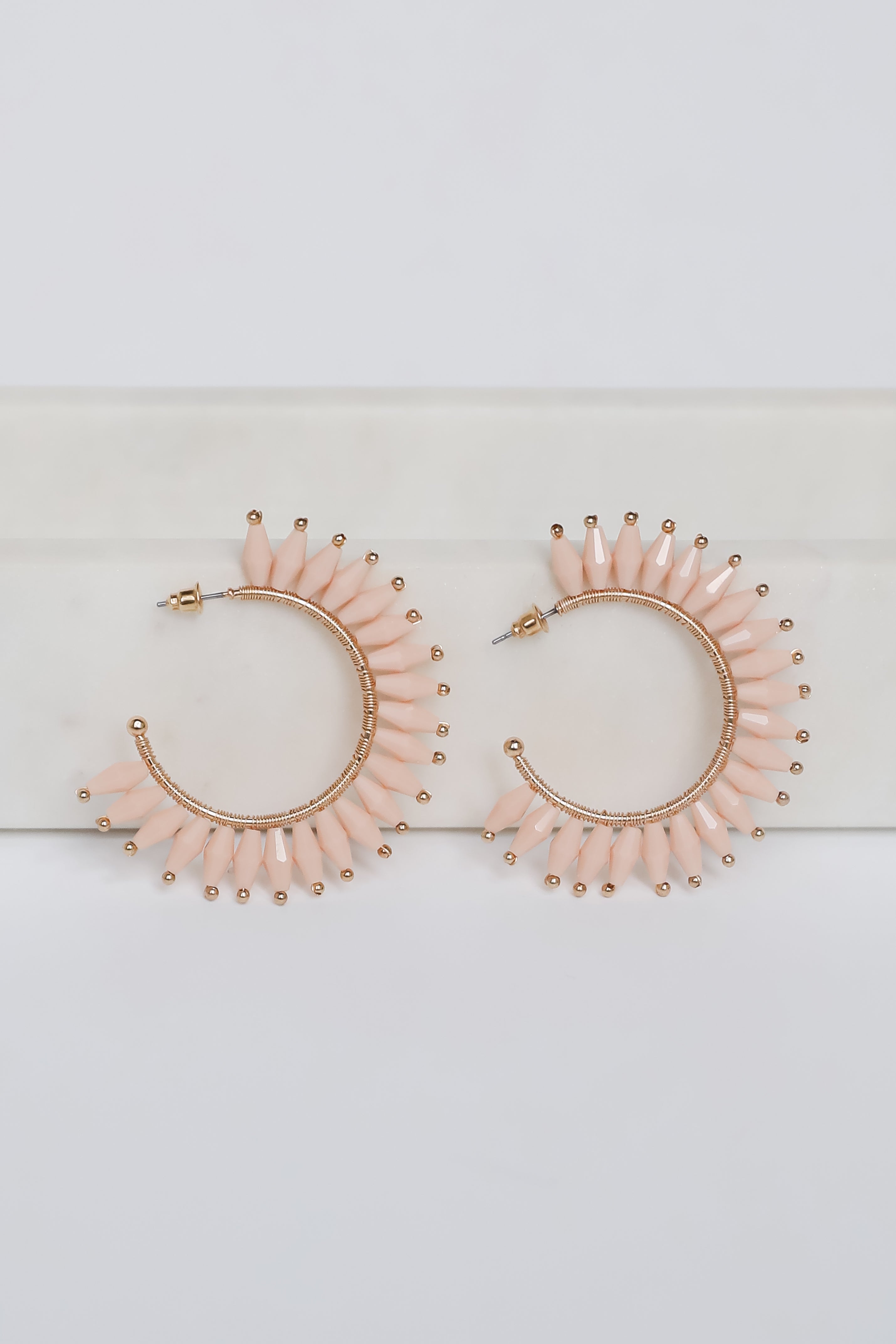 Brynne Beaded Hoop Earrings