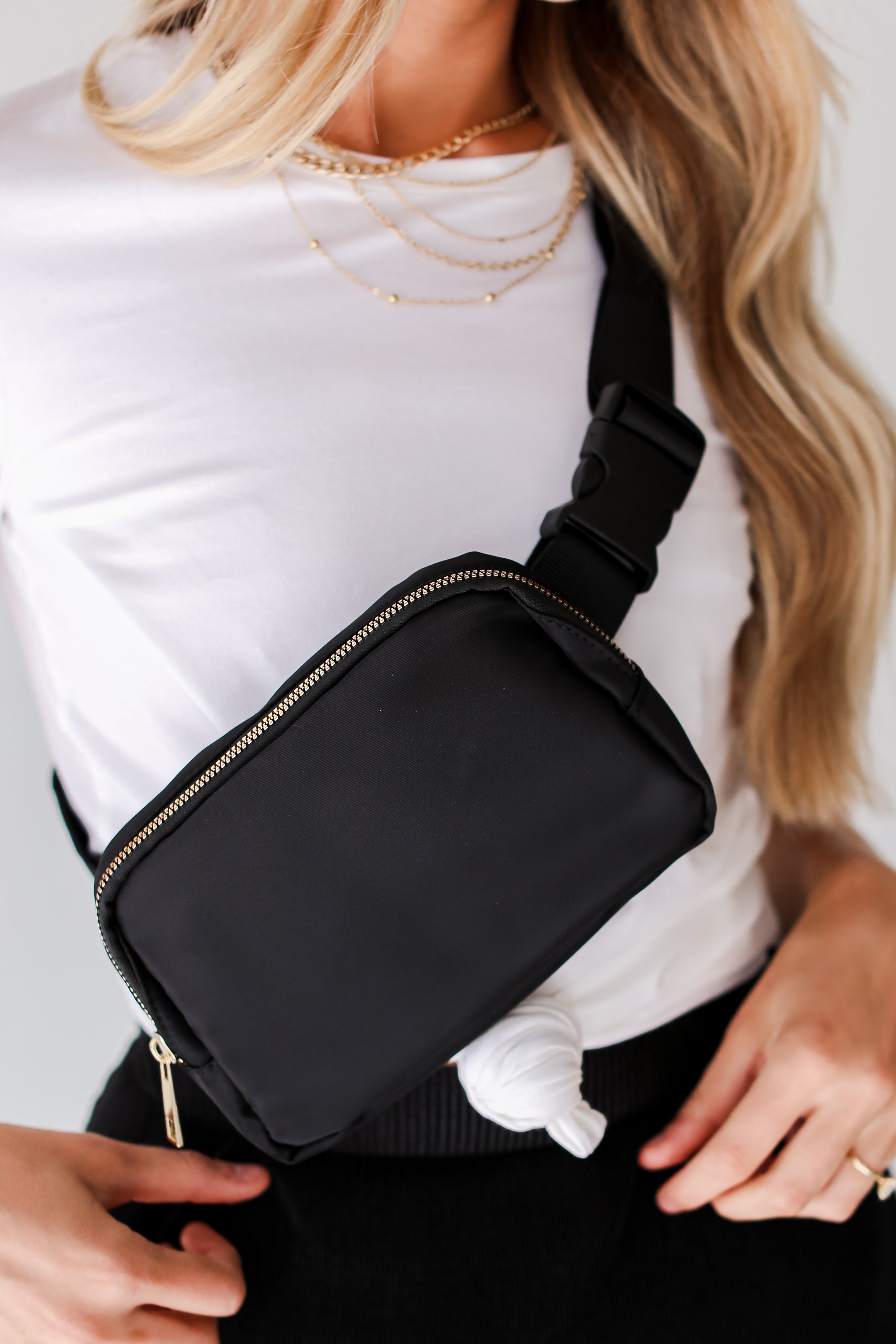 black Belt Bag on model