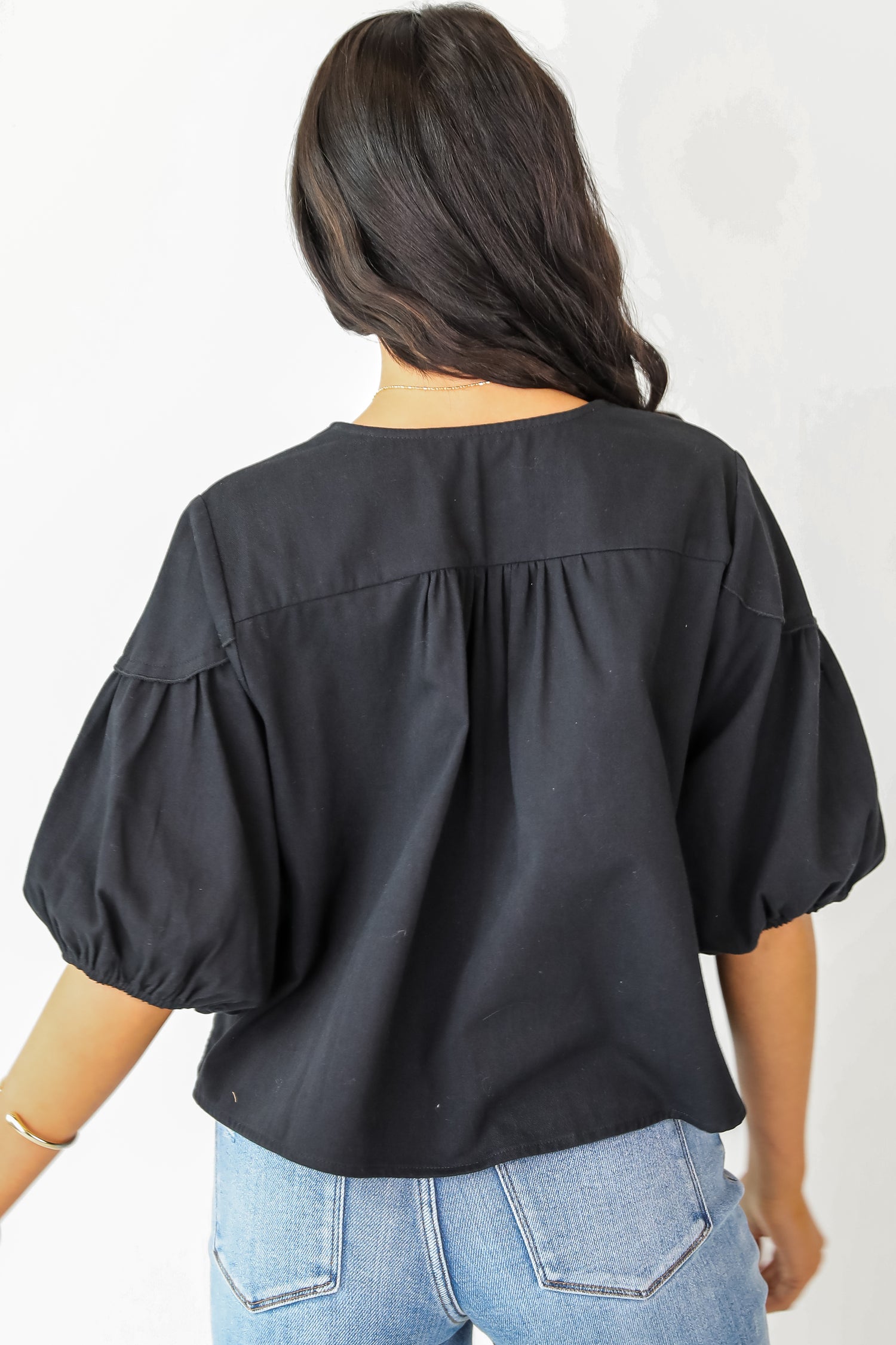 Carefree Mentality Black Blouse