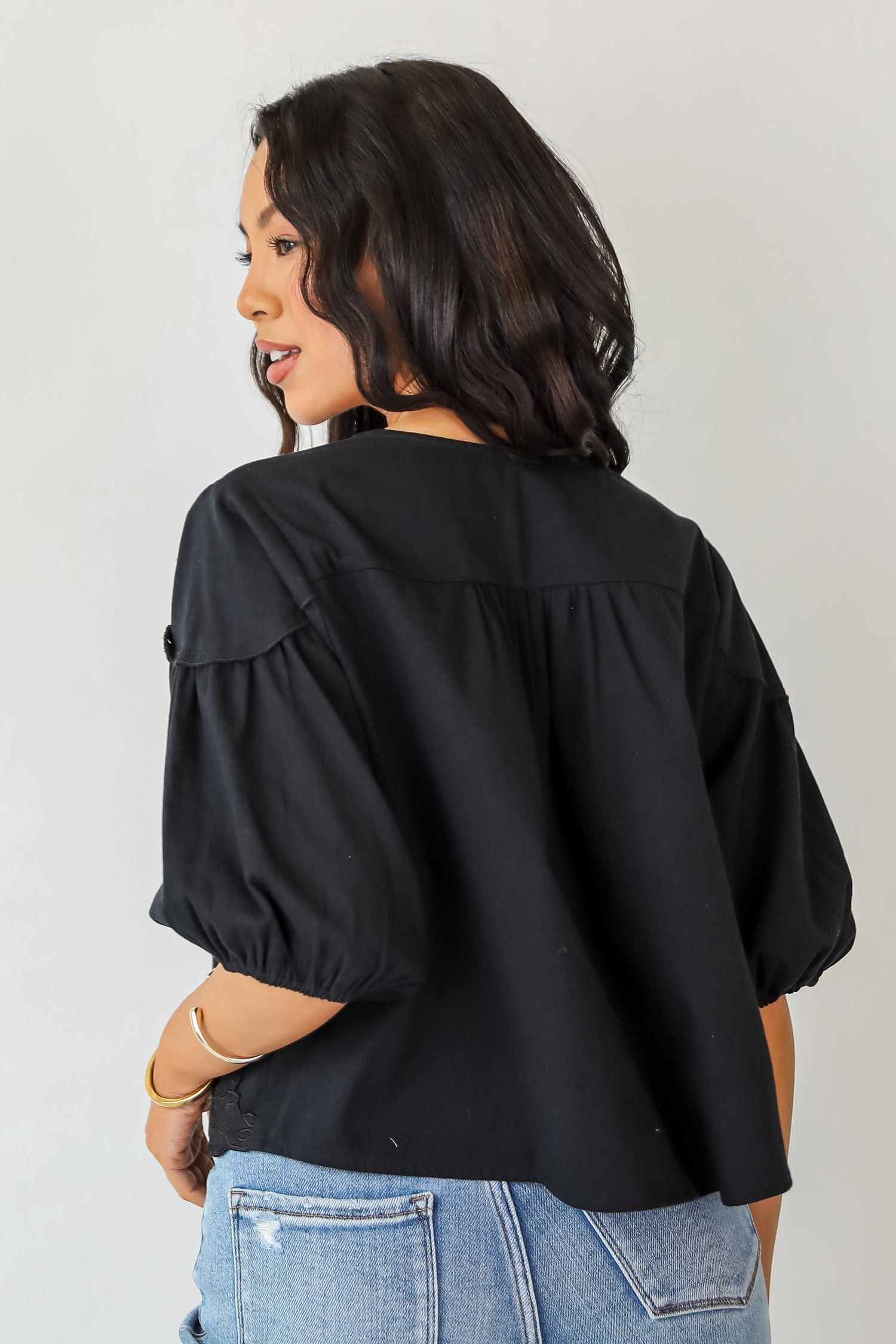 Carefree Mentality Black Blouse