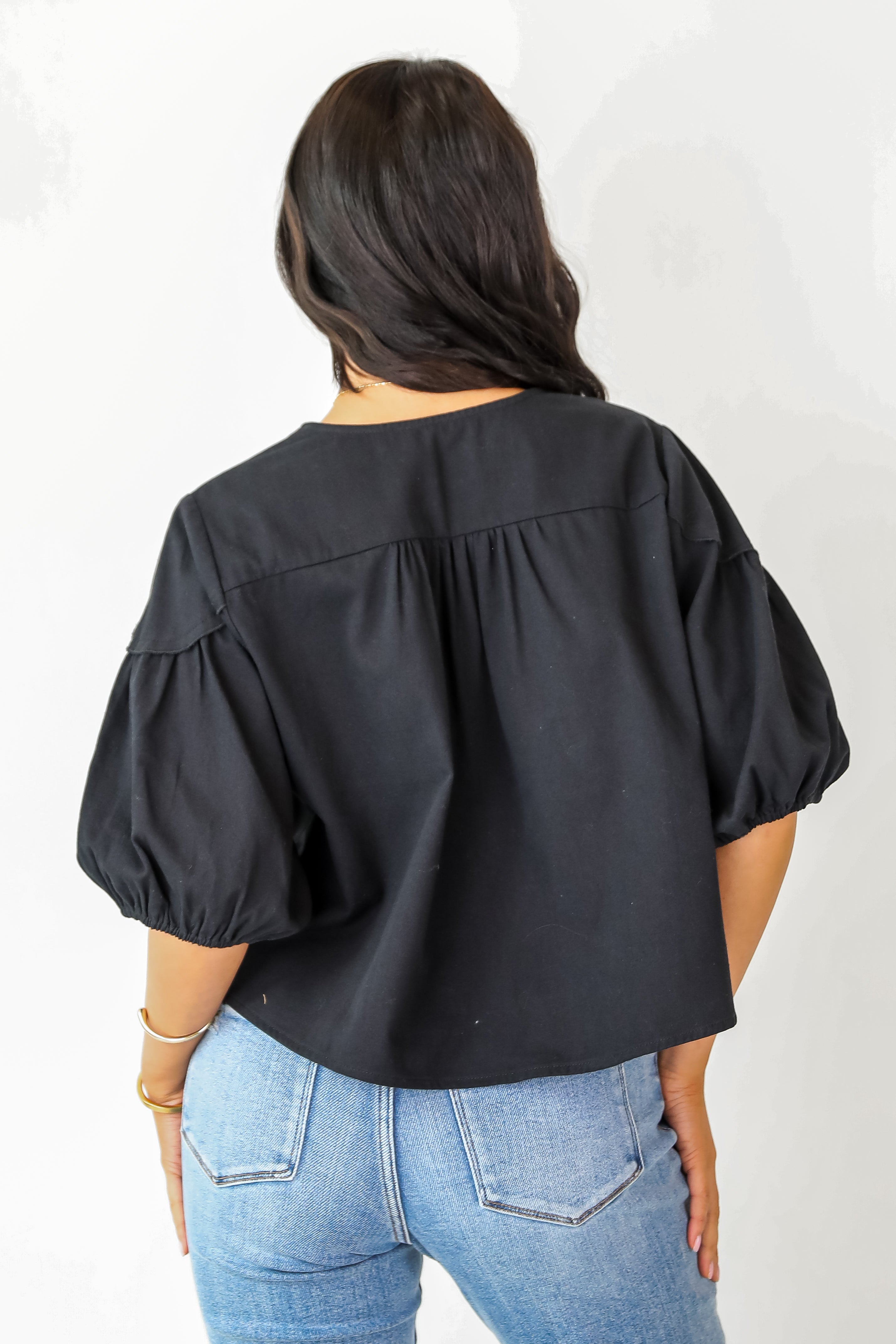 Carefree Mentality Black Blouse