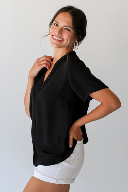 black Blouse side view