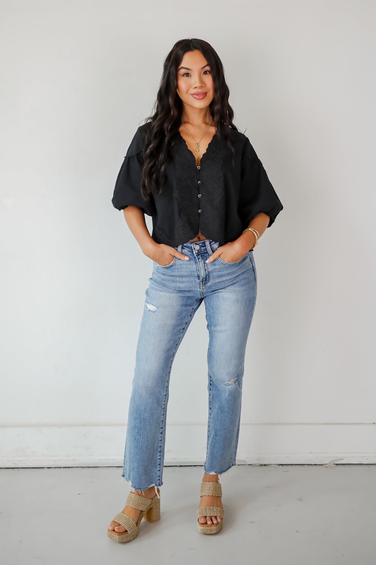 Carefree Mentality Black Blouse