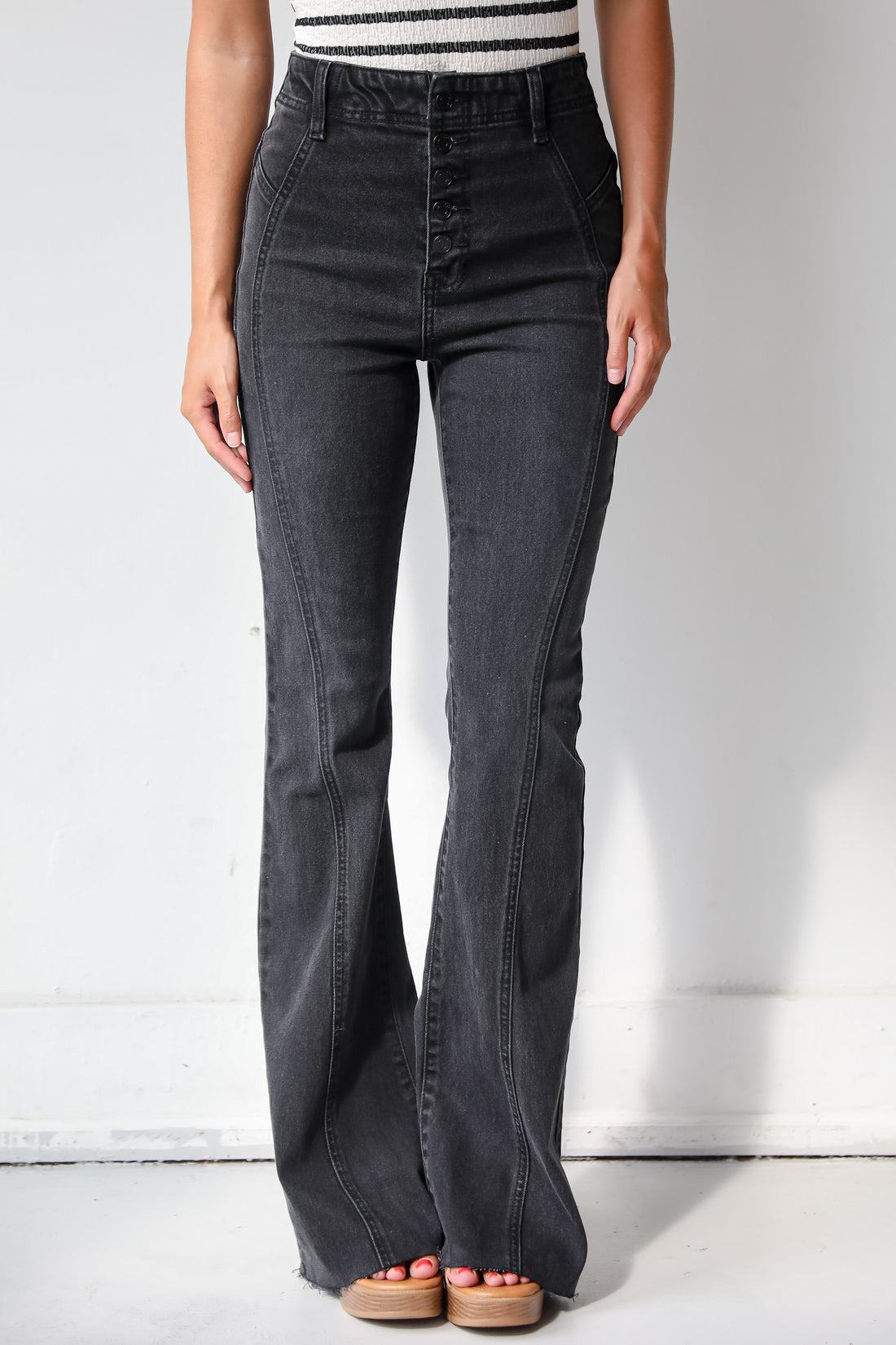 Zoey Black Flare Jeans