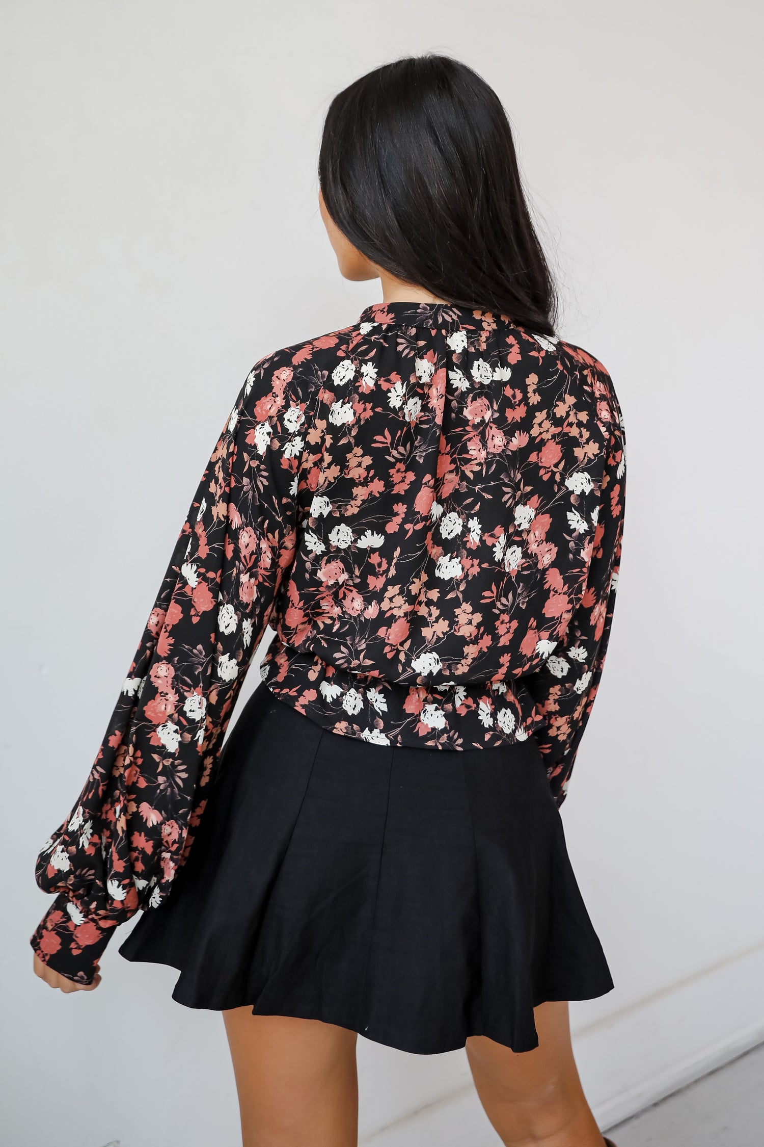 Luxe Possibilities Black Floral Blouse