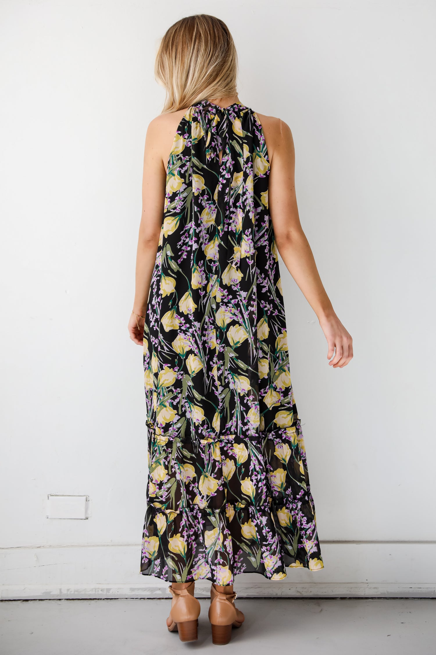 cute dressesSunny Day Sweetie Black Floral Maxi Dress