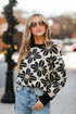 Black Floral Sweater