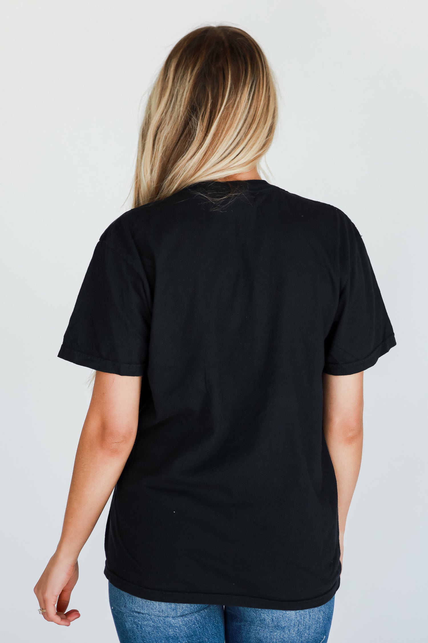 black Glory Glory Script Tee back view