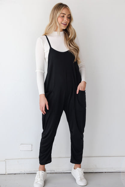 casual Black Jumpsuit