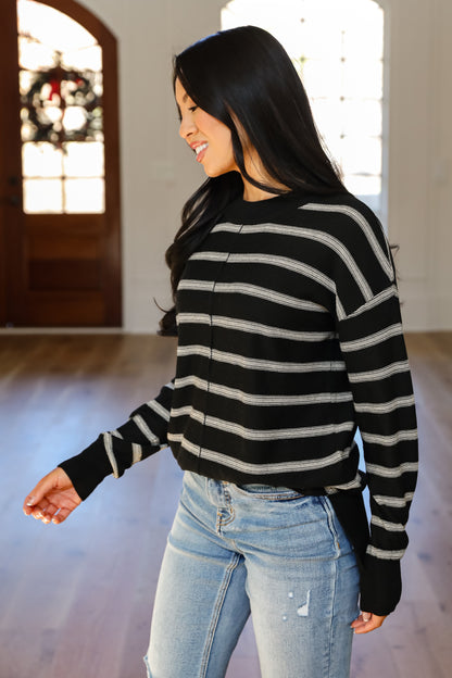 Adorable Simplicity Striped Lightweight Knit Sweater