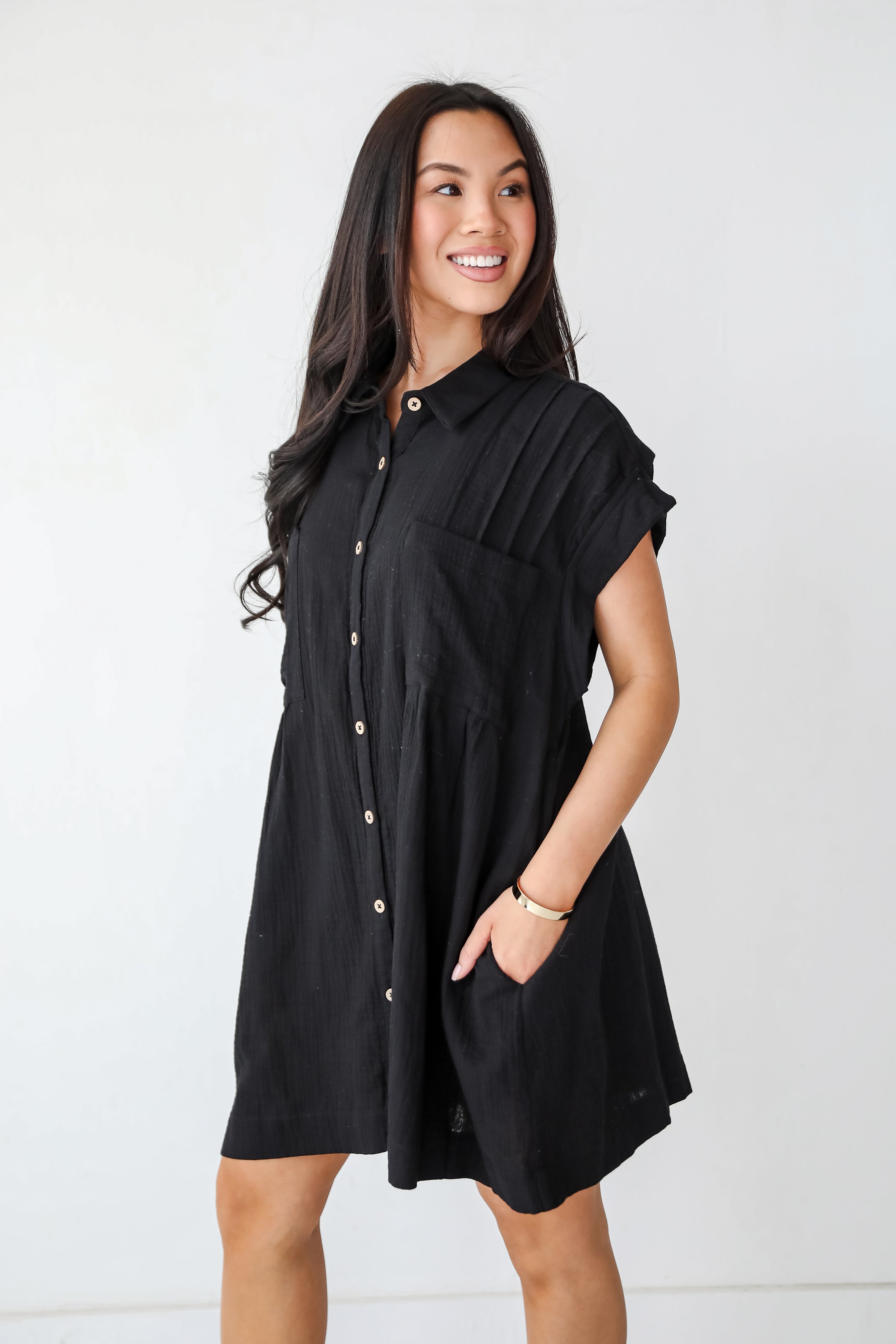 Stunning Example Linen Mini Dress