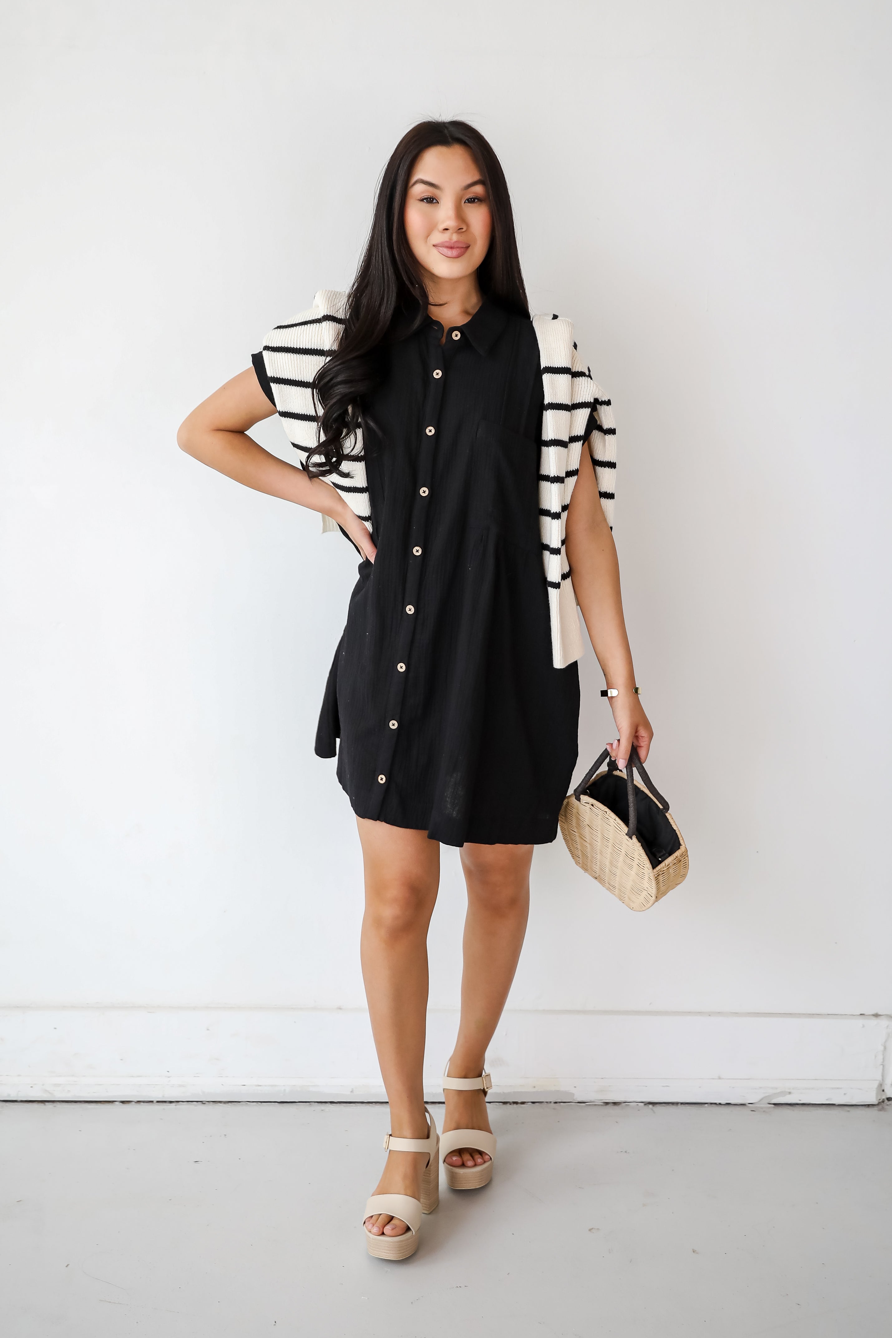 Stunning Example Linen Mini Dress