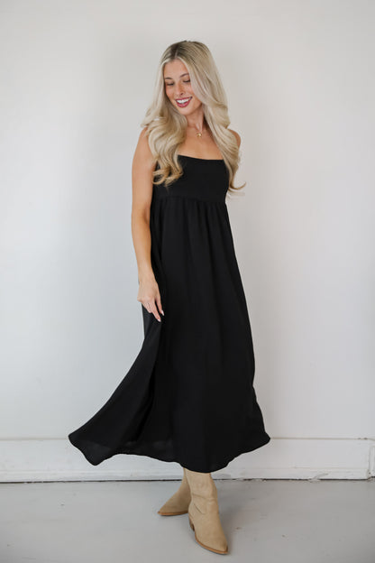 Your Only Darling Black Maxi Dress