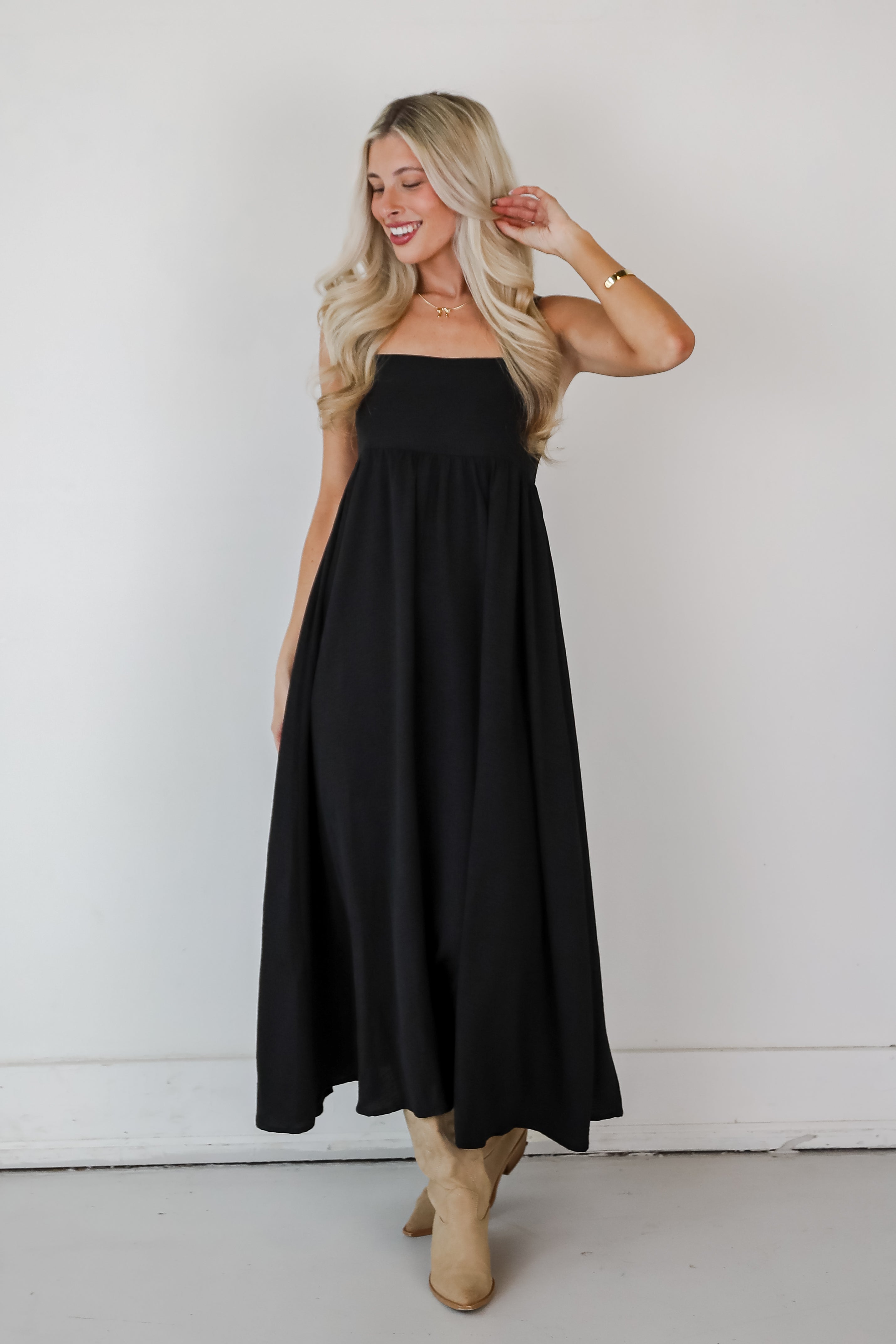 Your Only Darling Black Maxi Dress